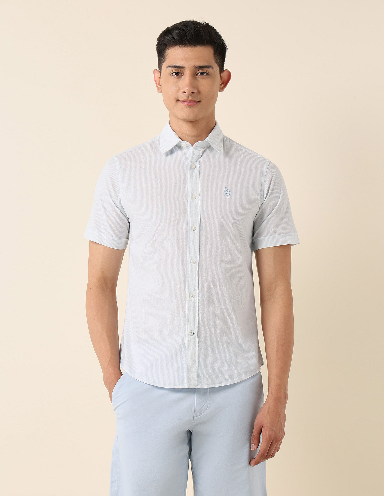 U.S. Polo Assn. Vertical Striped Pure Cotton Shirt