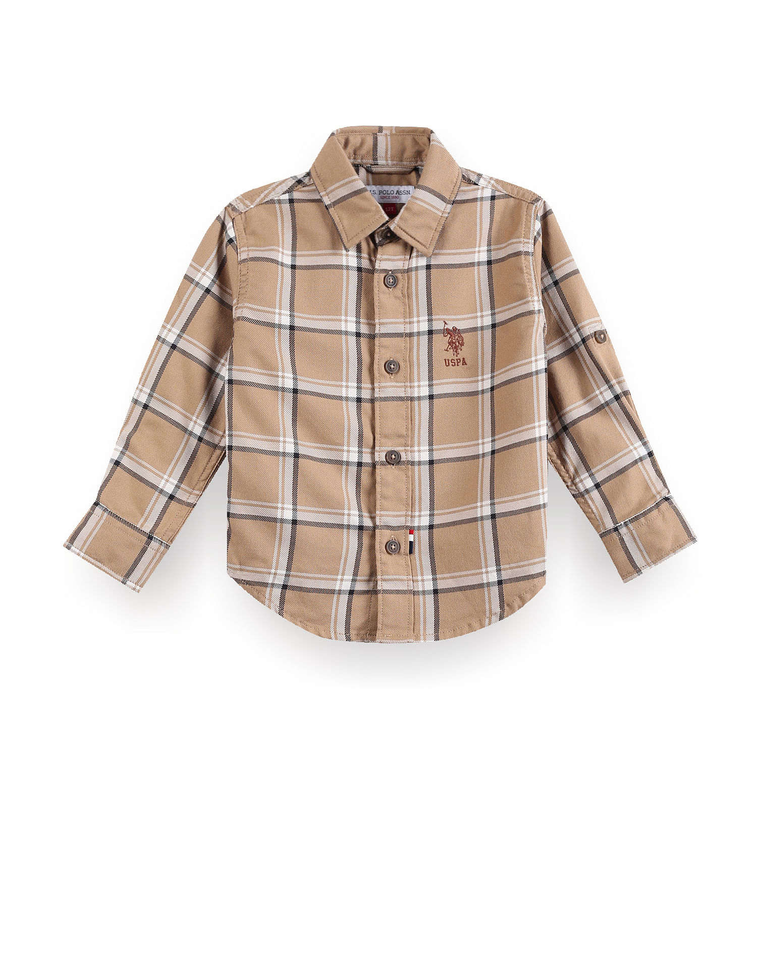 U.S. Polo Assn. Kids Boys Tartan Check Cotton Shirt