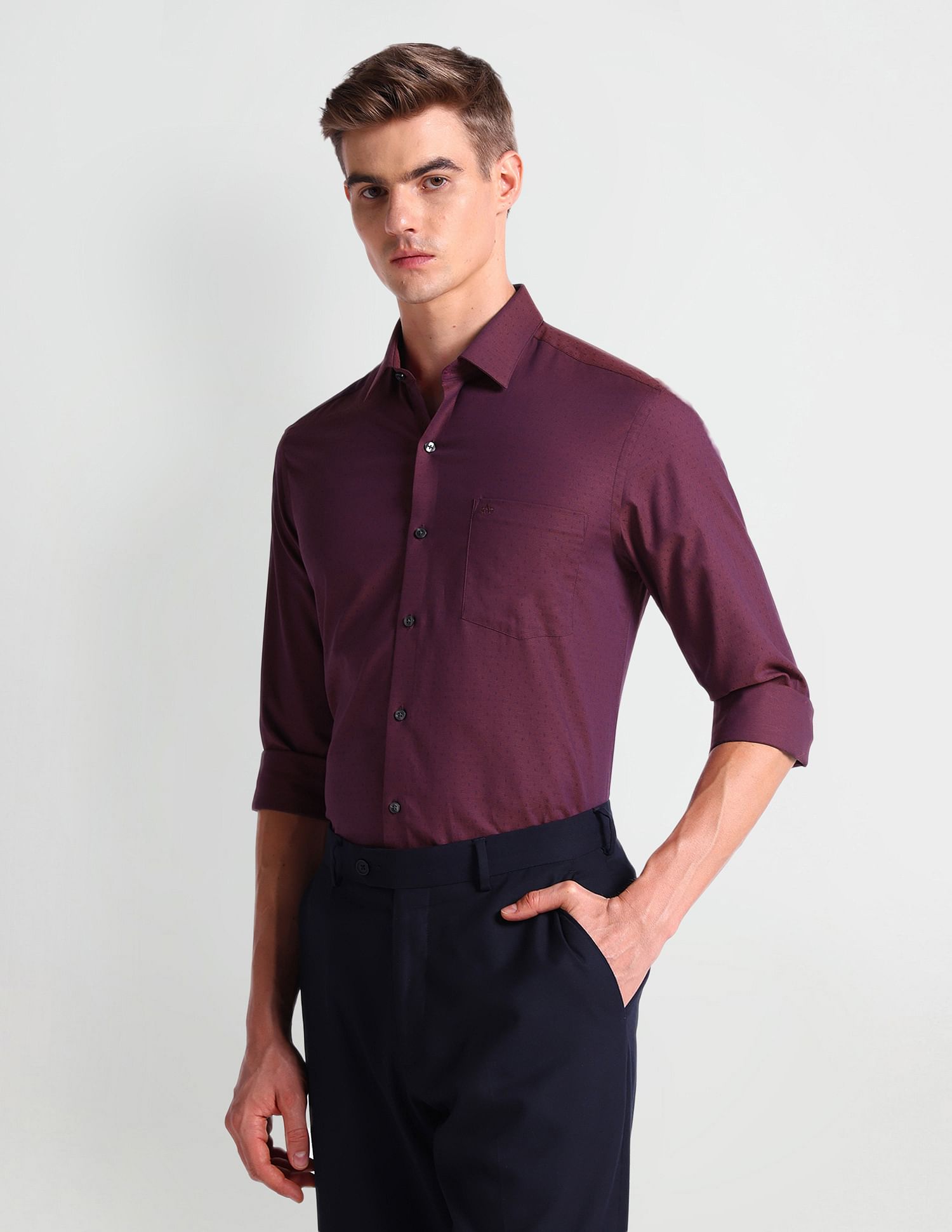 Arrow Manhattan Slim Fit Dobby Shirt