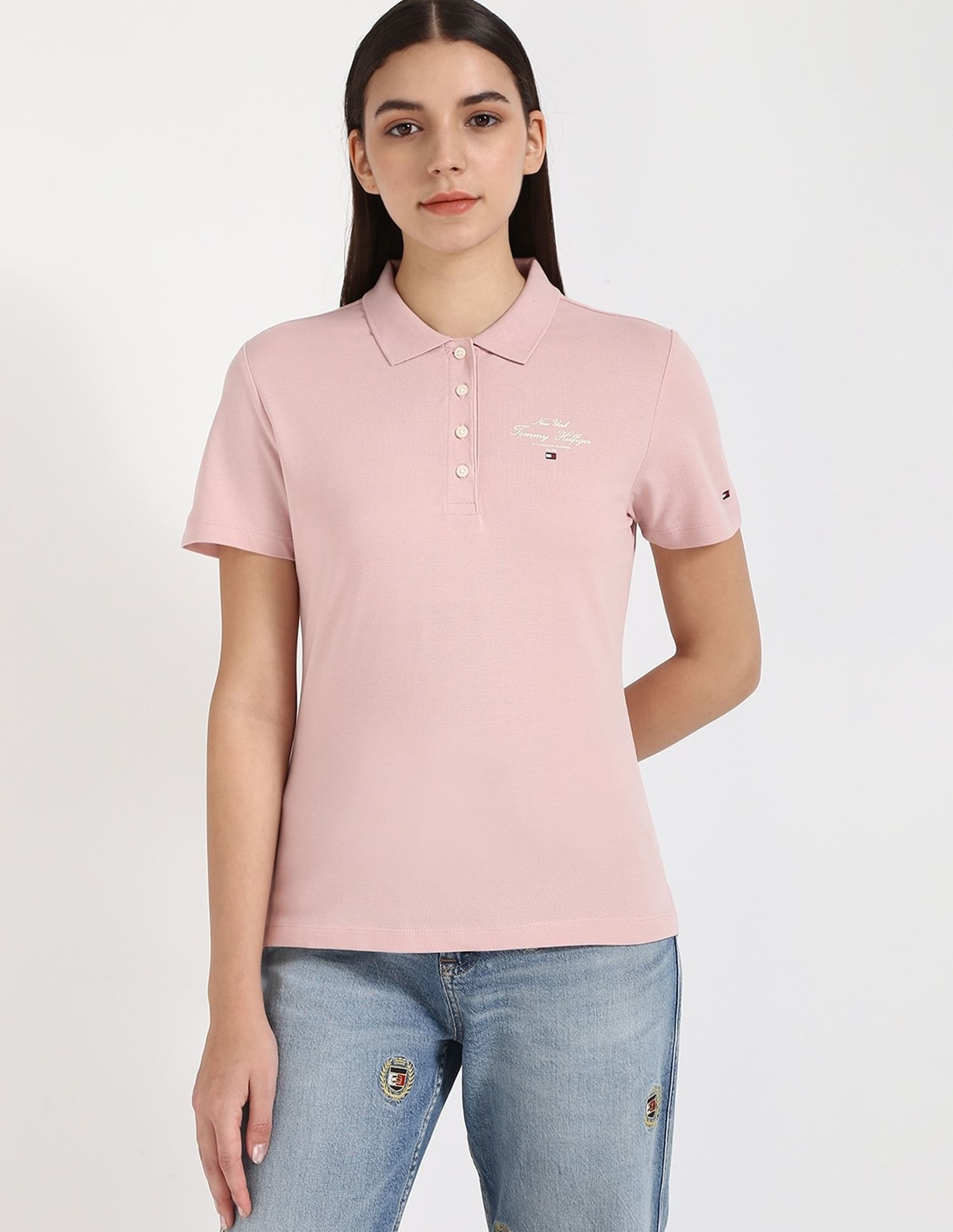Tommy Hilfiger Solid Slim-Fit Cotton Polo T-Shirt
