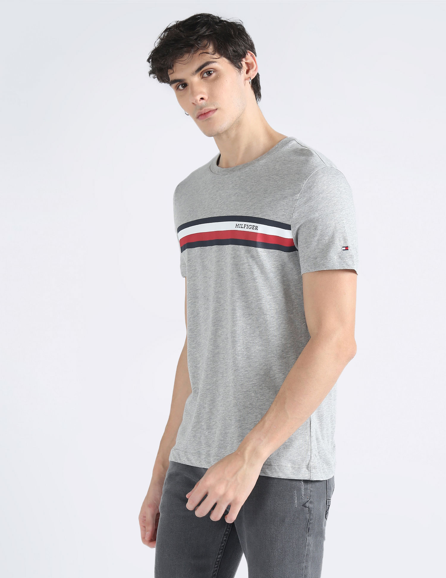 Tommy Hilfiger Monotype Chest Stripe Slim T-Shirt