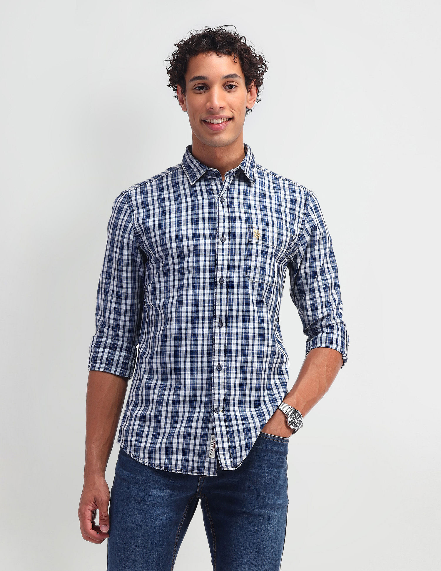 U.S. Polo Assn. Denim Co. Slim Fit Tartan Checked Shirt