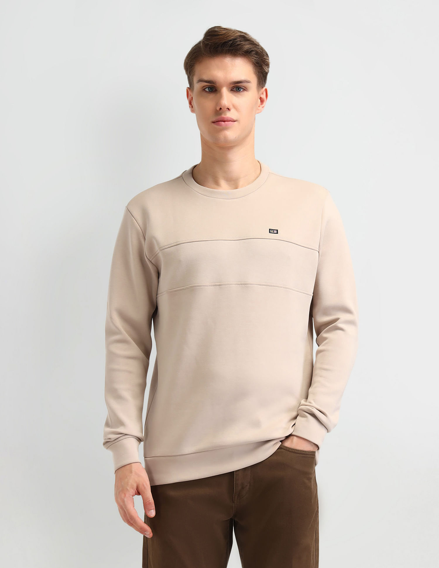 Arrow Sport Solid Regular Fit Sweatshirt