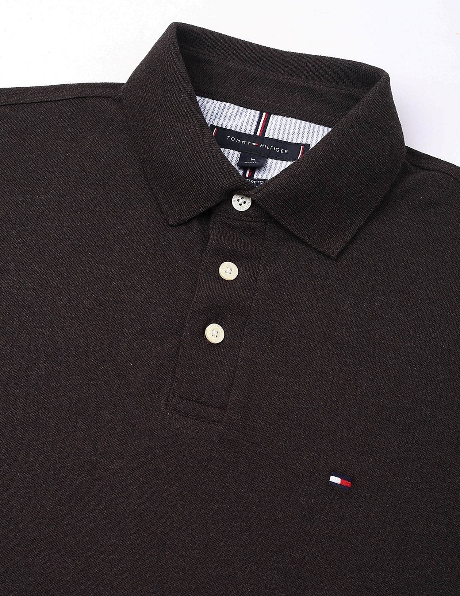 Tommy Hilfiger Solid Slim-Fit Cotton Polo Shirt