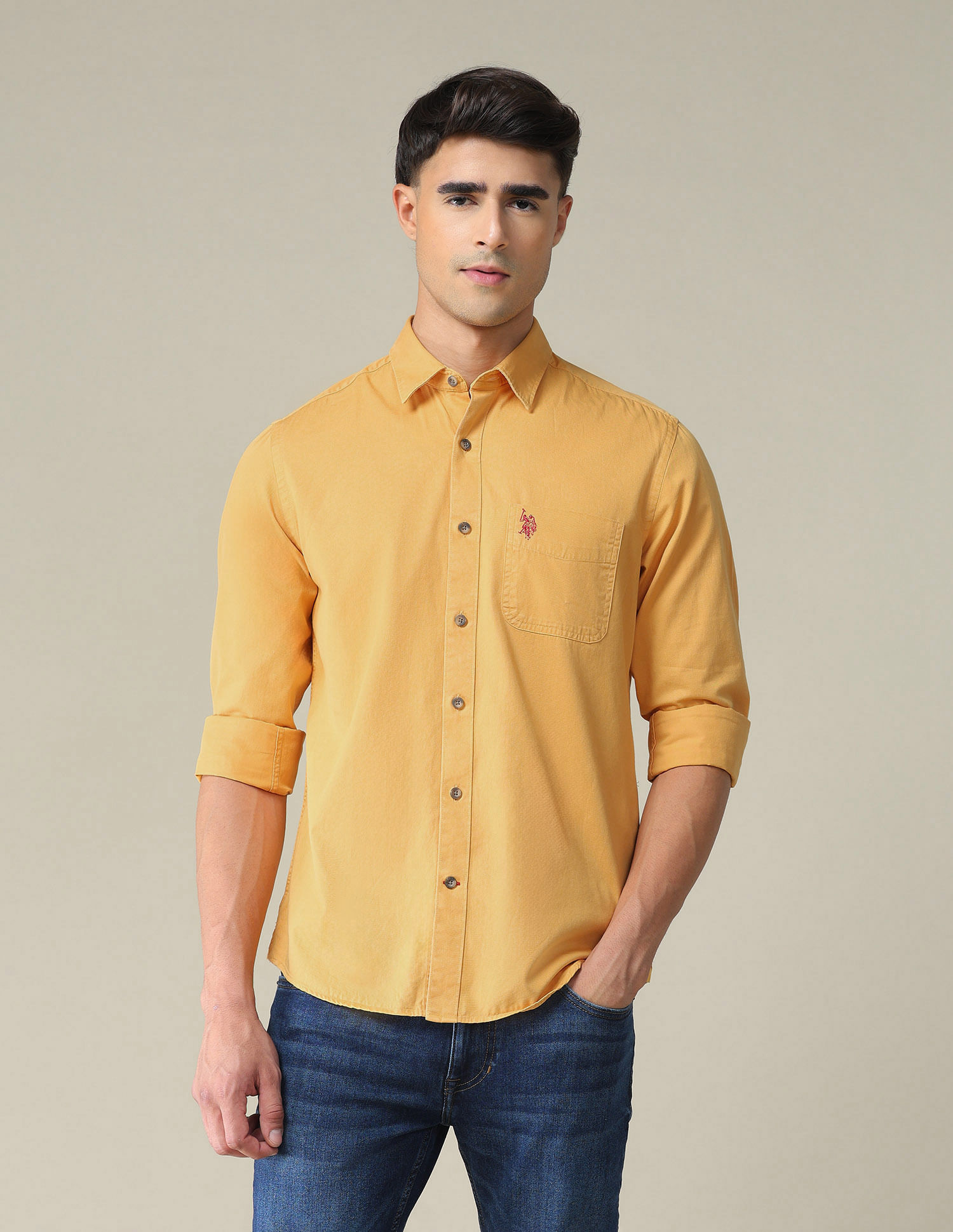 U.S. Polo Assn. Denim Co. Solid Slim Shirt