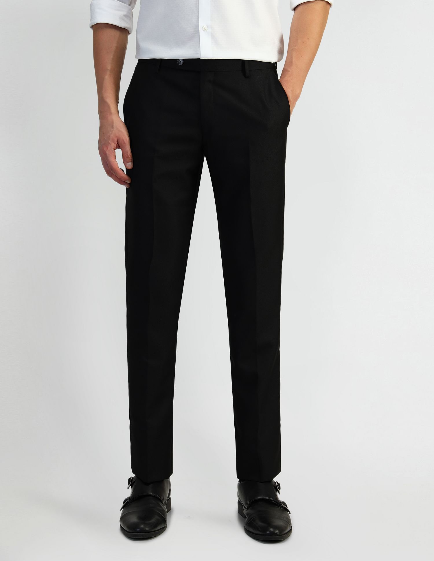 Arrow Mid Rise Tapered Fit Trousers
