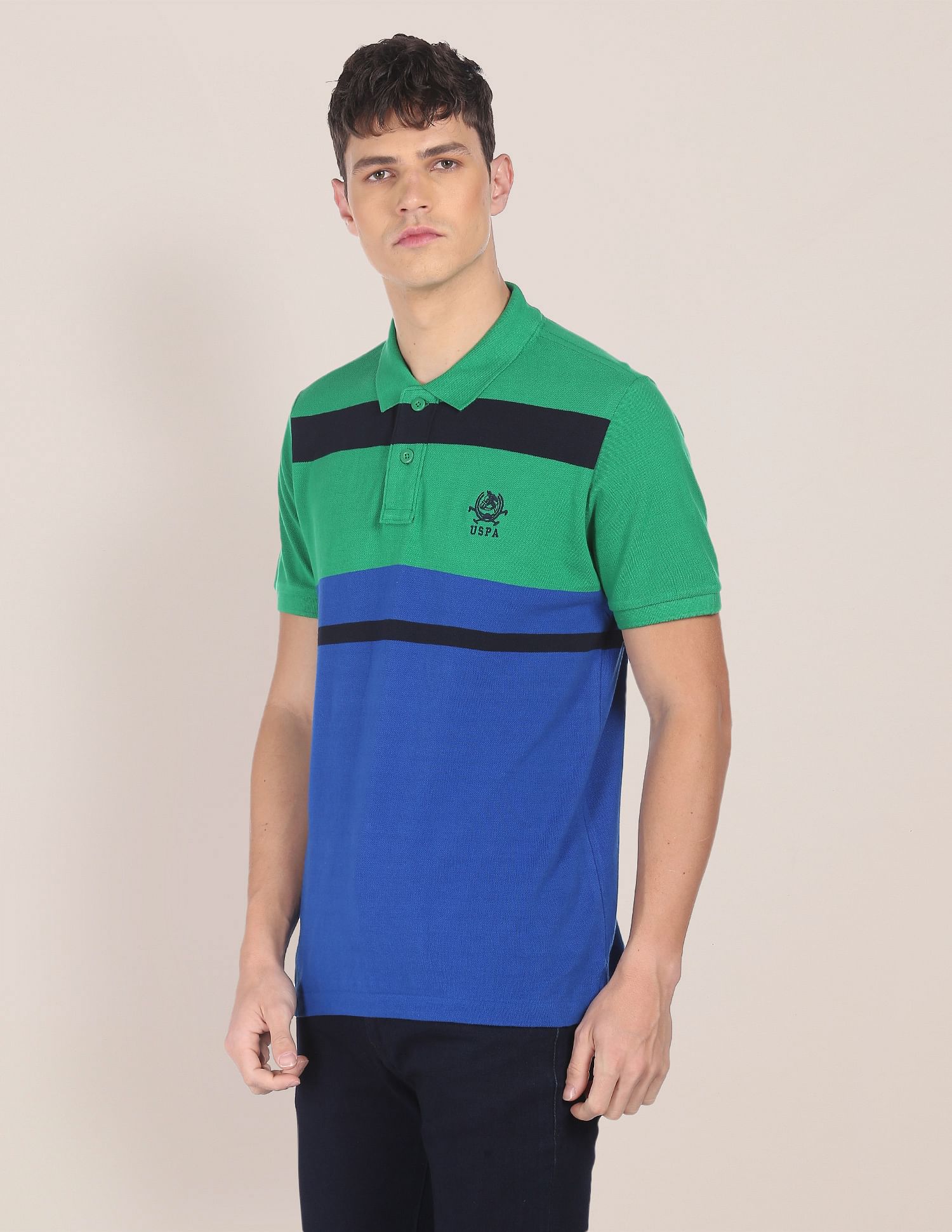 U.S. Polo Assn. Colour Block Cotton Polo Shirt
