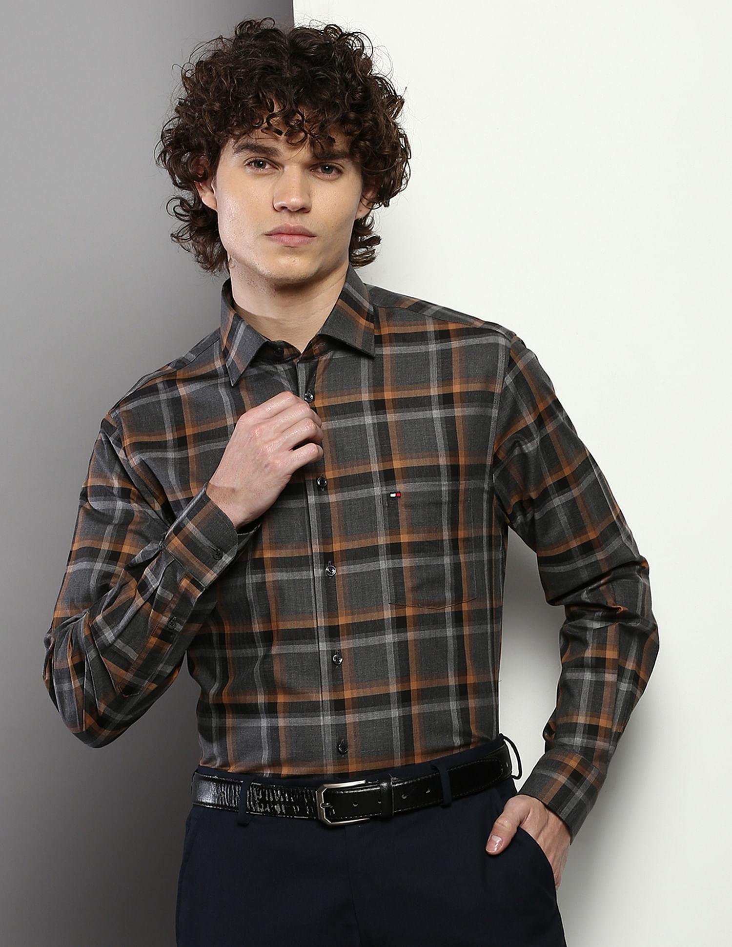 Tommy hilfiger deals herringbone shirt