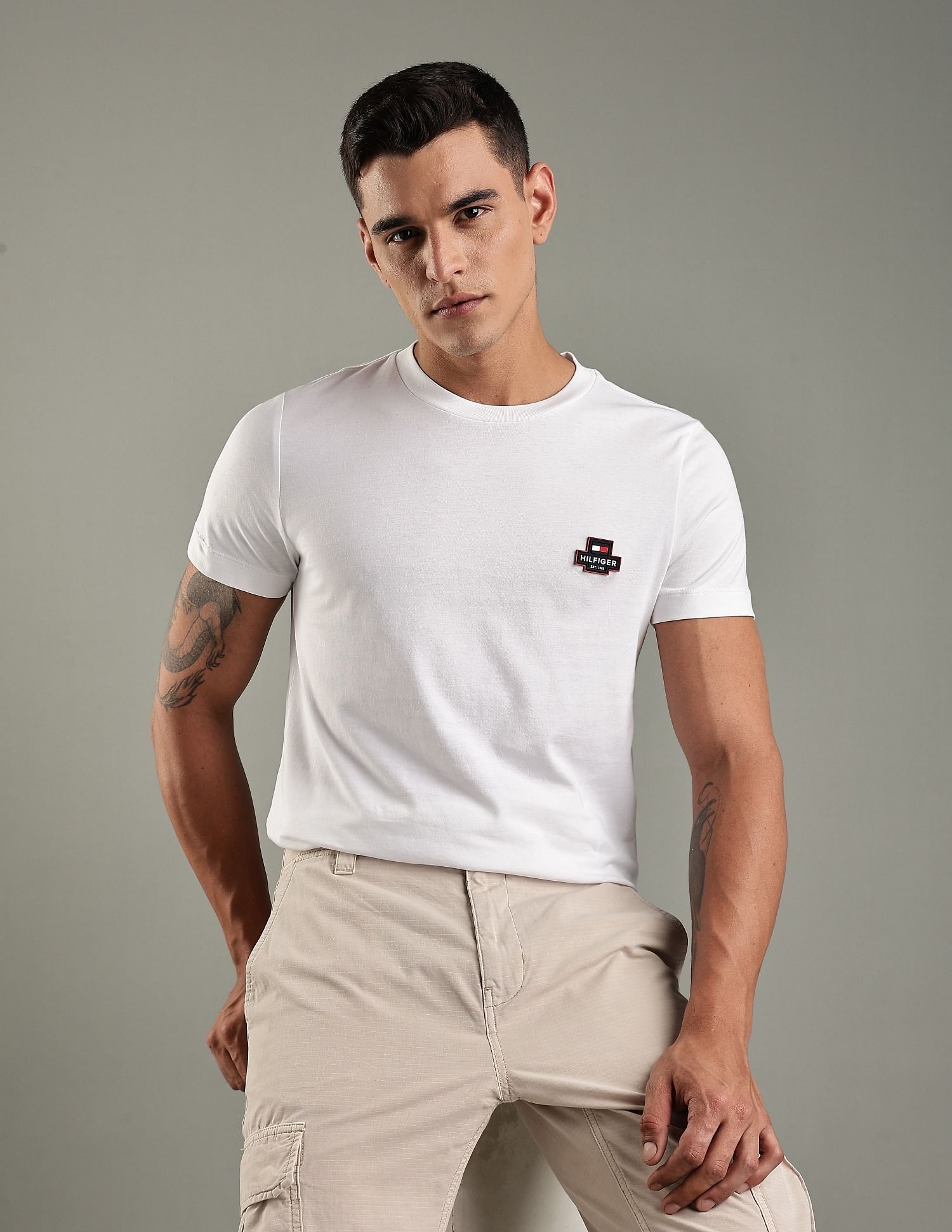 Tommy Hilfiger Solid Regular-Fit Cotton T-Shirt