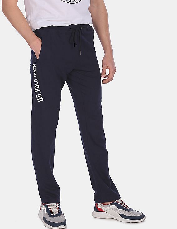 U.S. POLO ASSN. Men's Comfort Fit Solid Cotton Poly Trackpants Pack of 1  (I606-195-PL_Navy_S),