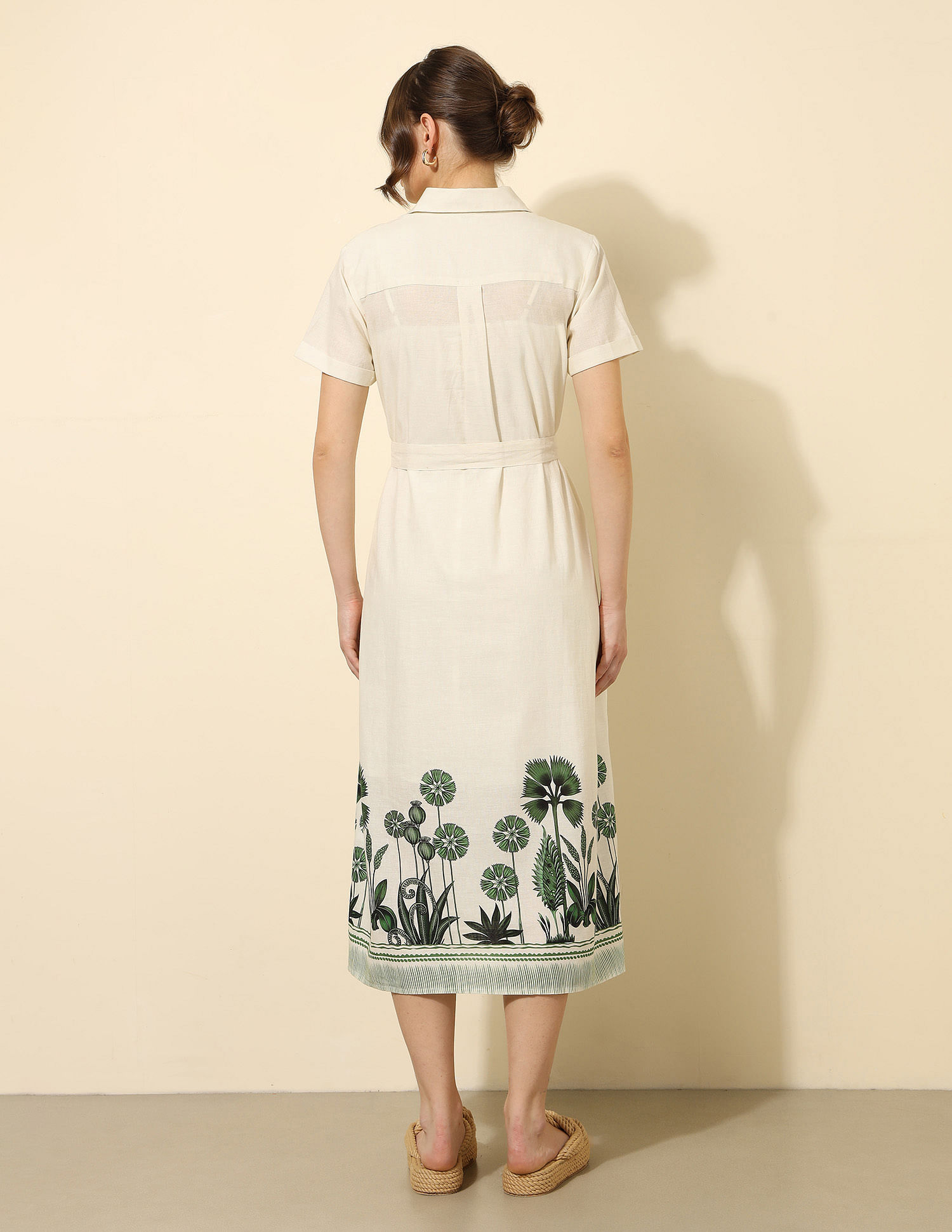U.S. Polo Assn. Women Floral Printed Midi Shirt Dress