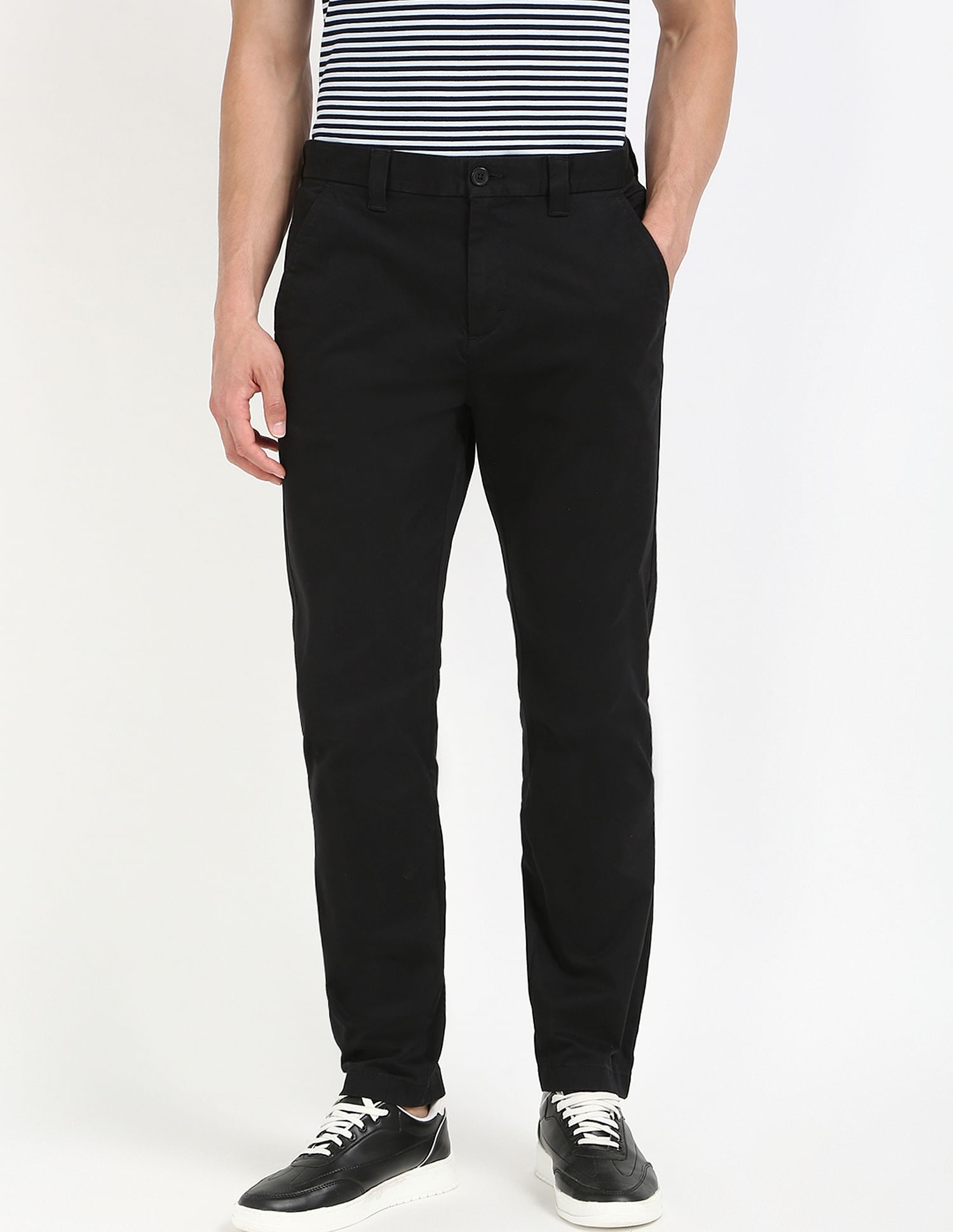 Tommy Hilfiger Kids Sleek Black Solid Trousers