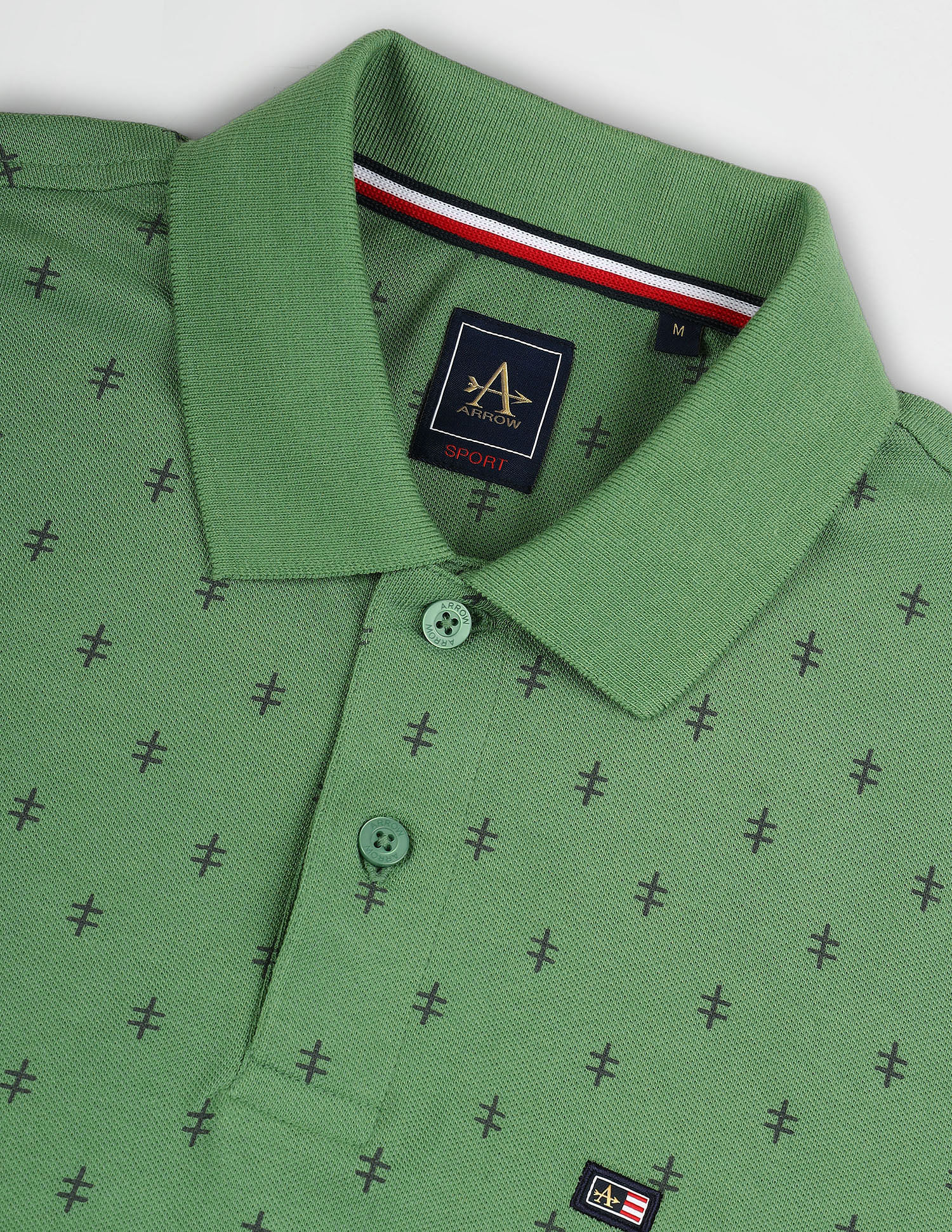 Arrow Sports Geometric Print Regular Polo Shirt