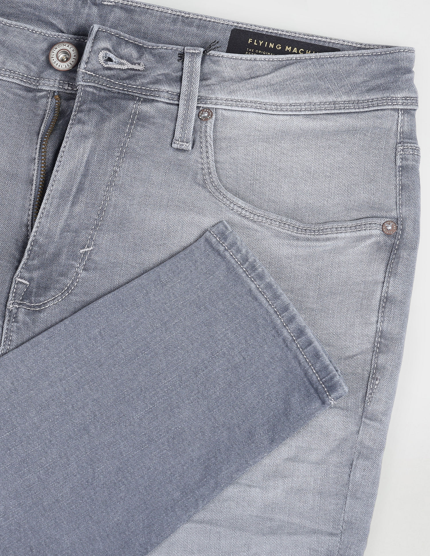 Flying Machine Mid Rise Skinny Fit Crop Jeans