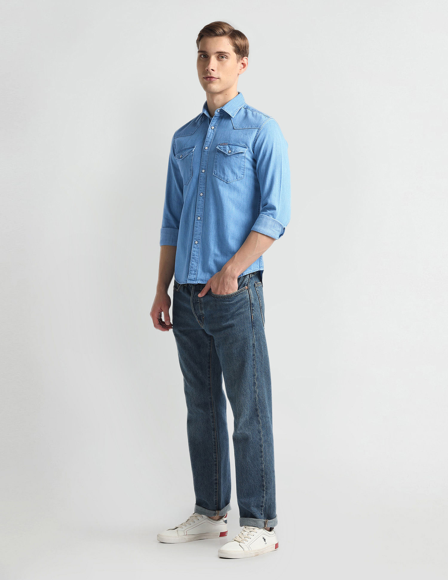 U.S. Polo Assn. Denim Co. Washed Slim Fit Shirt