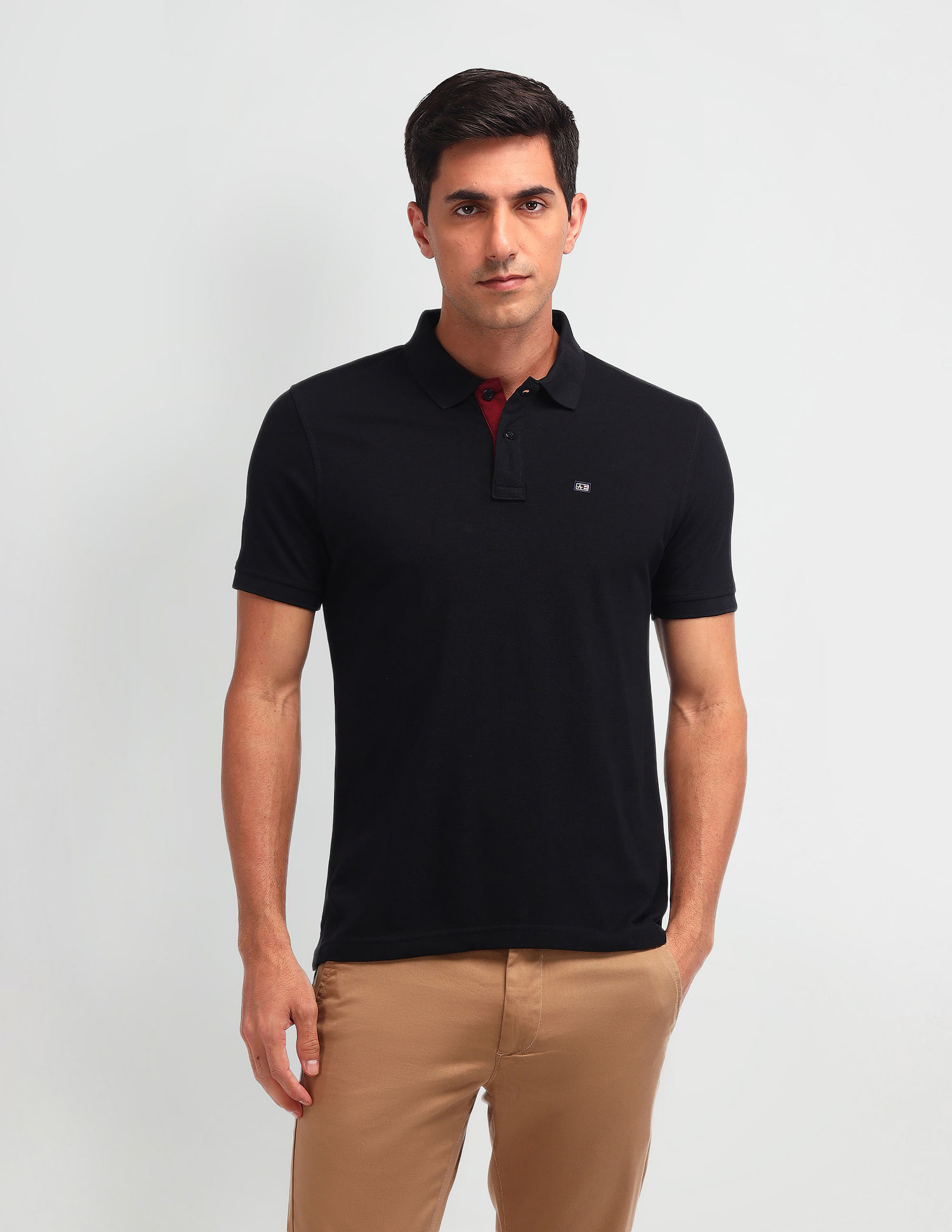 Arrow Sports Solid Logo Polo Shirt
