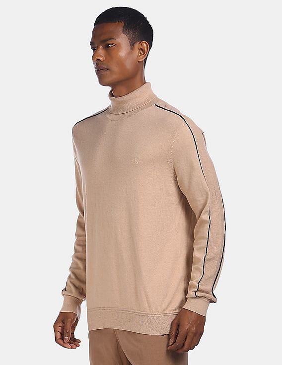 calvin klein men's merino sweater full zip