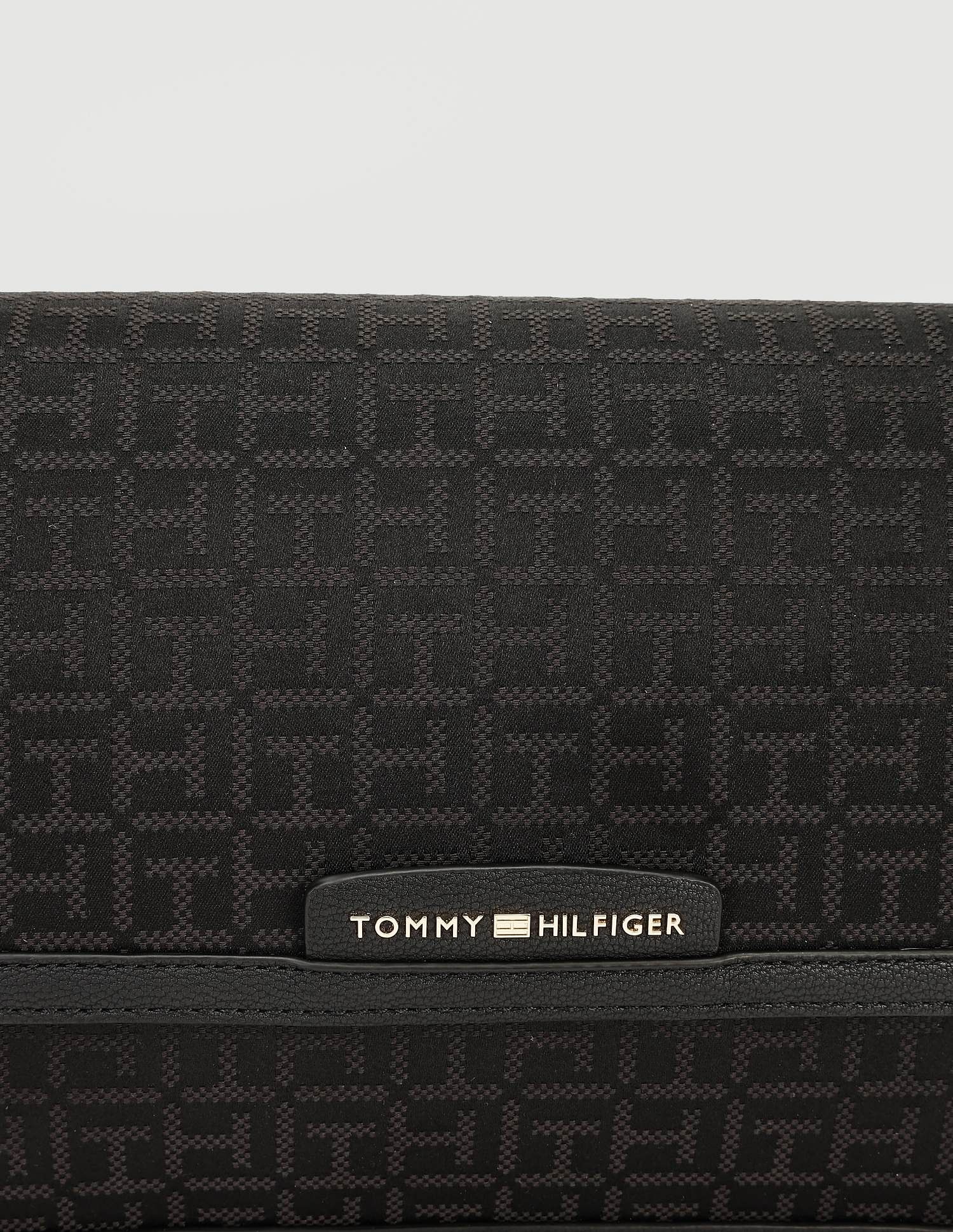 Tommy Hilfiger Printed Black Polyester Sling Bags