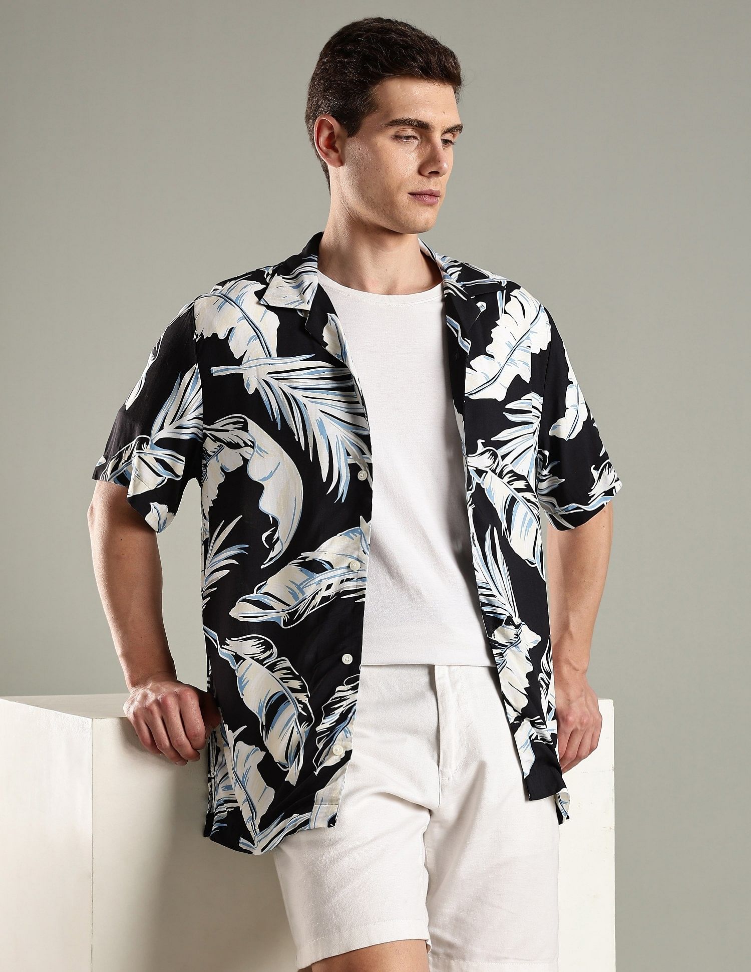 Tommy Hilfiger Printed Regular Fit Viscose Shirt