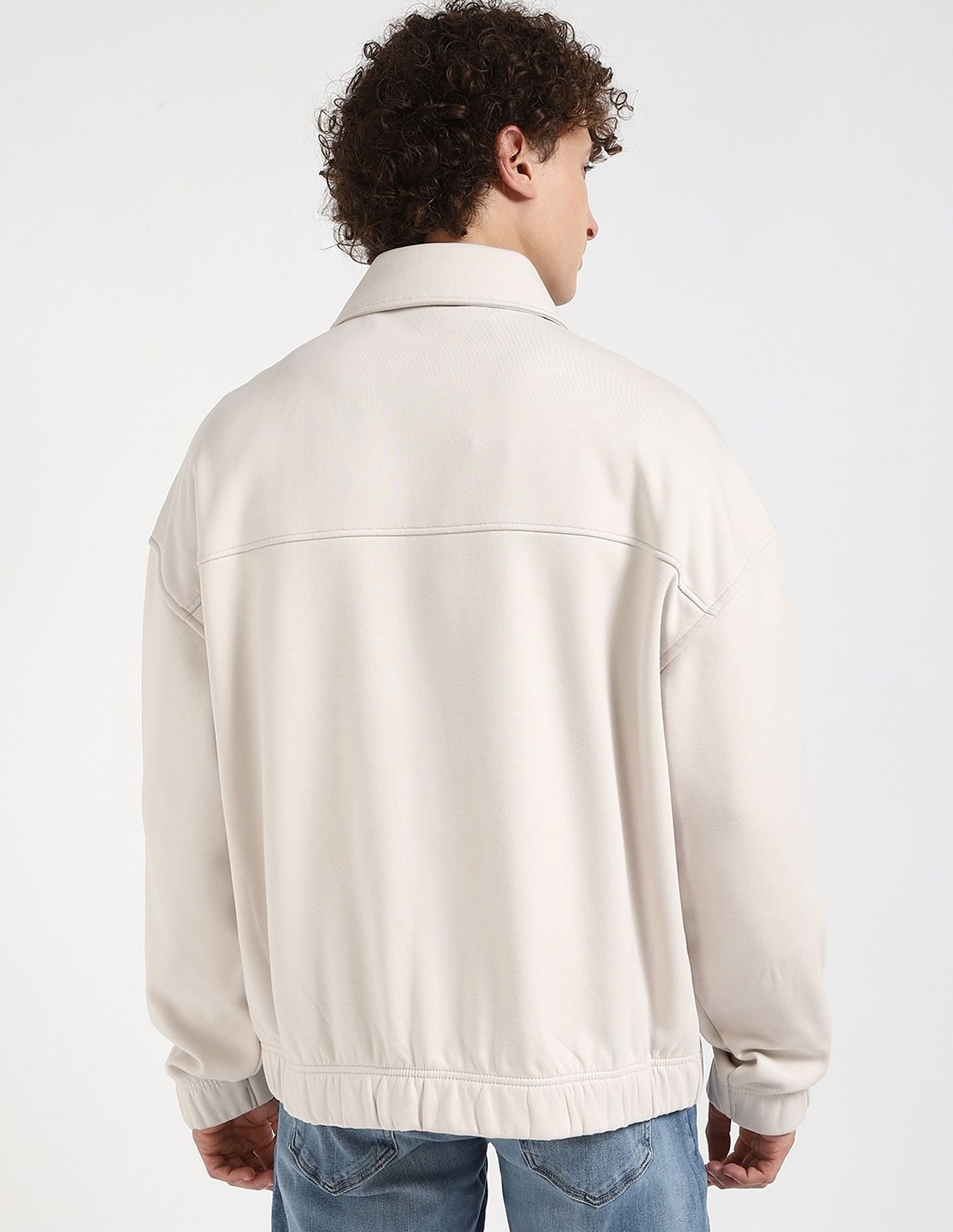 Calvin Klein Jeans Solid Relaxed-Fit Cotton Sweatshirt