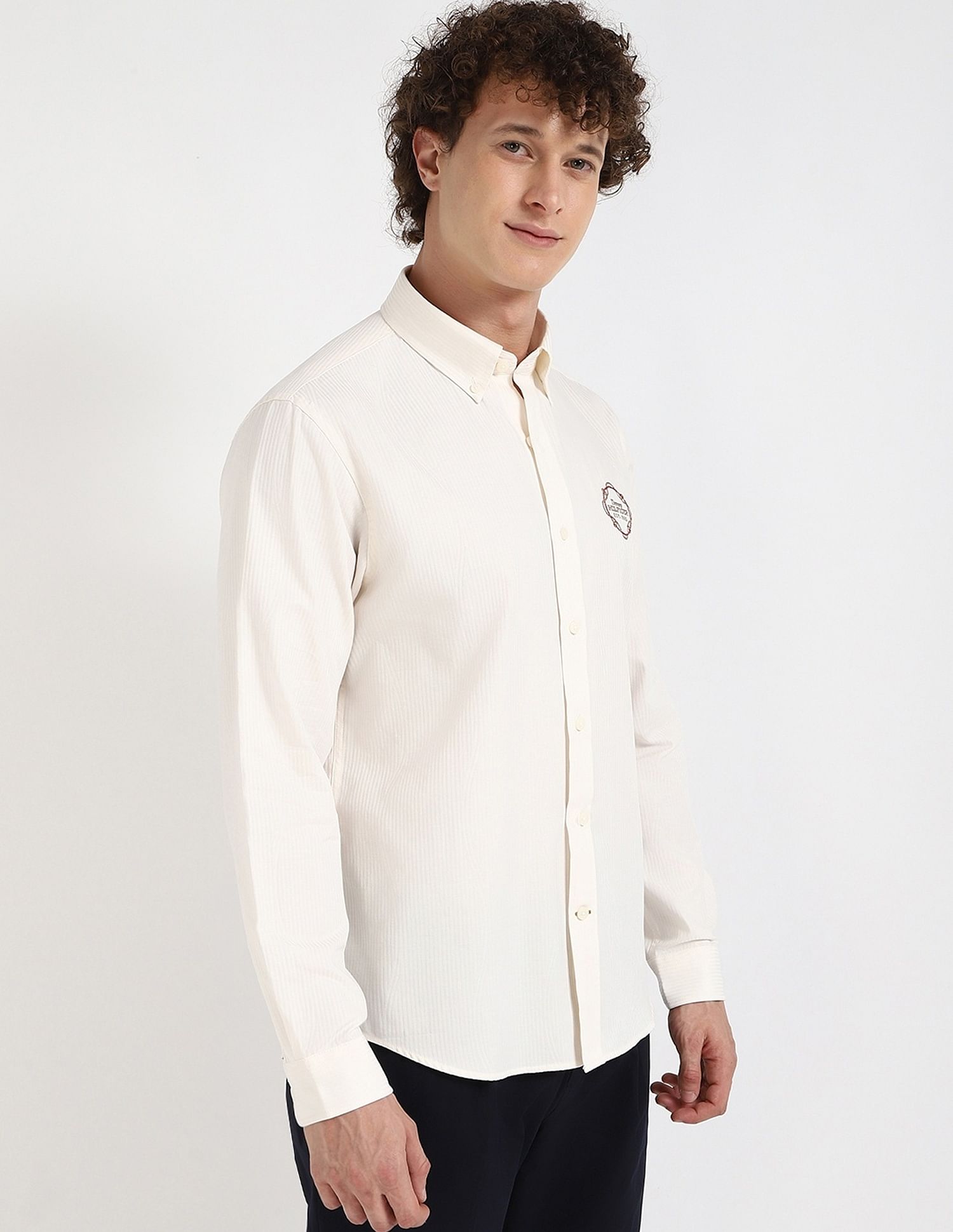 Tommy Hilfiger Striped Regular-Fit Dobby Shirt