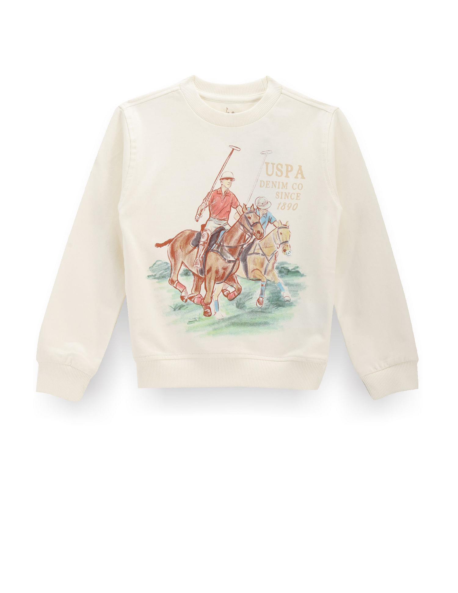U.S. Polo Assn. Kids Boys Brand Print Sweatshirt