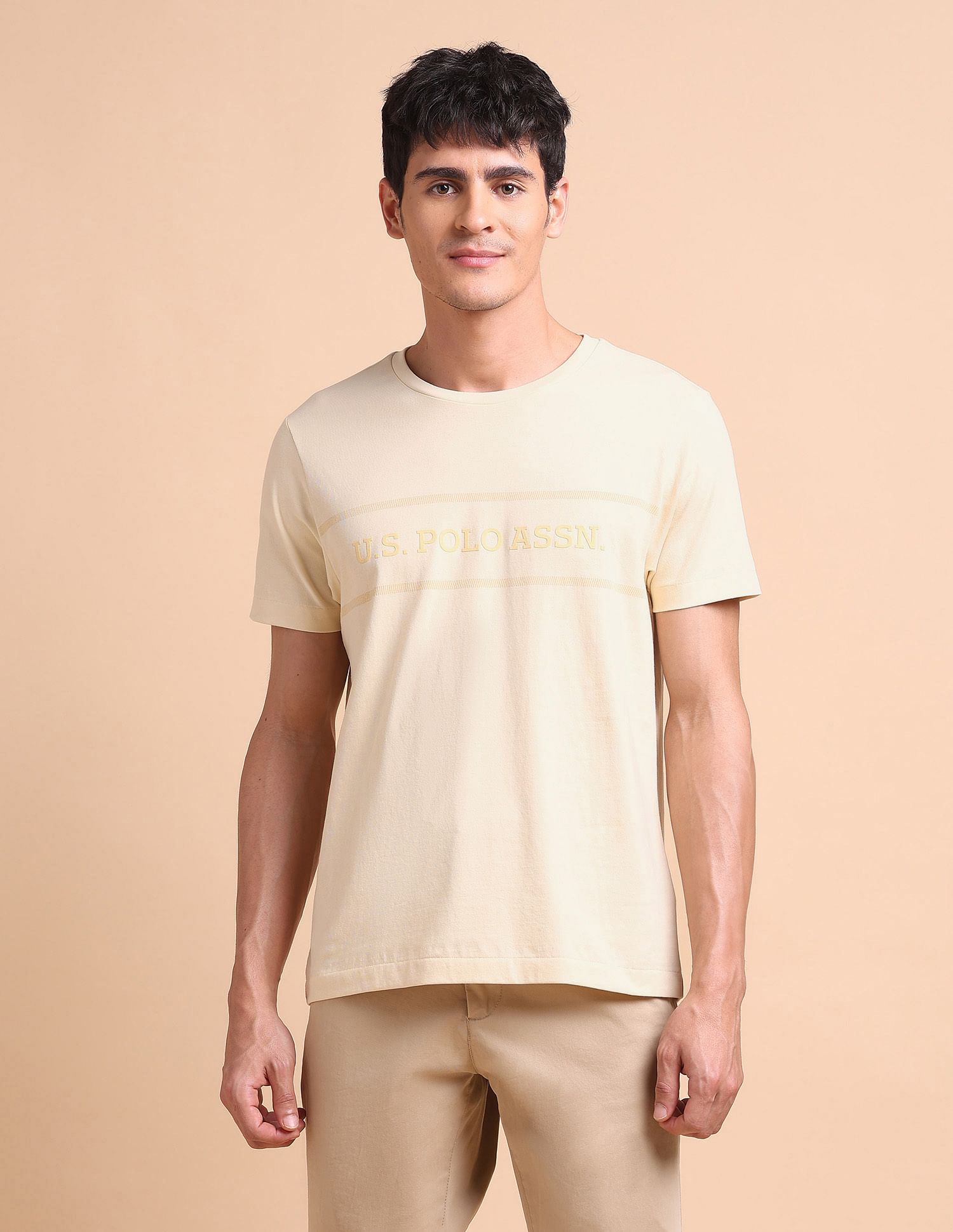 U.S. Polo Assn. Brand Embossed Slim Fit T-Shirt