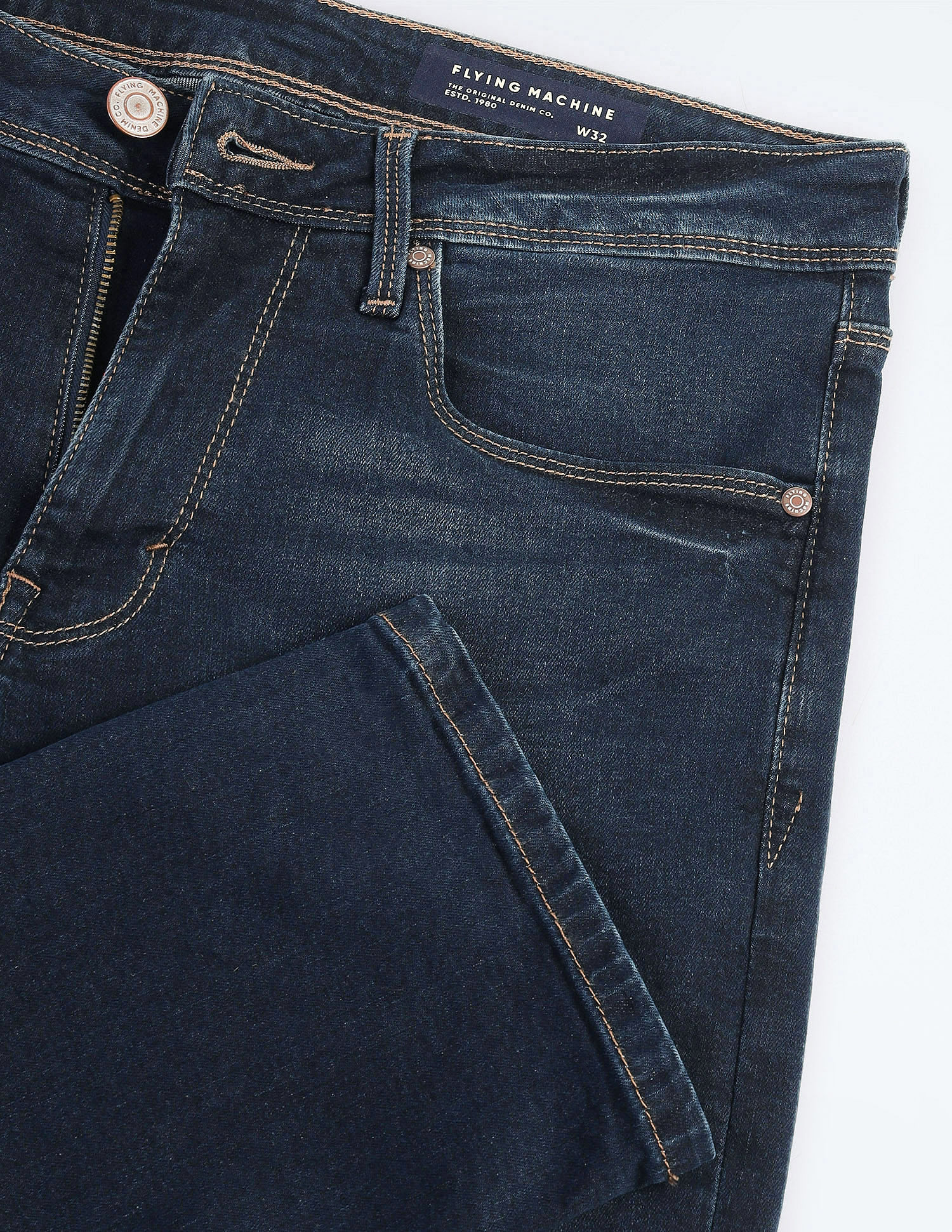 Flying Machine Michael Slim Tapered Stone Wash Jeans