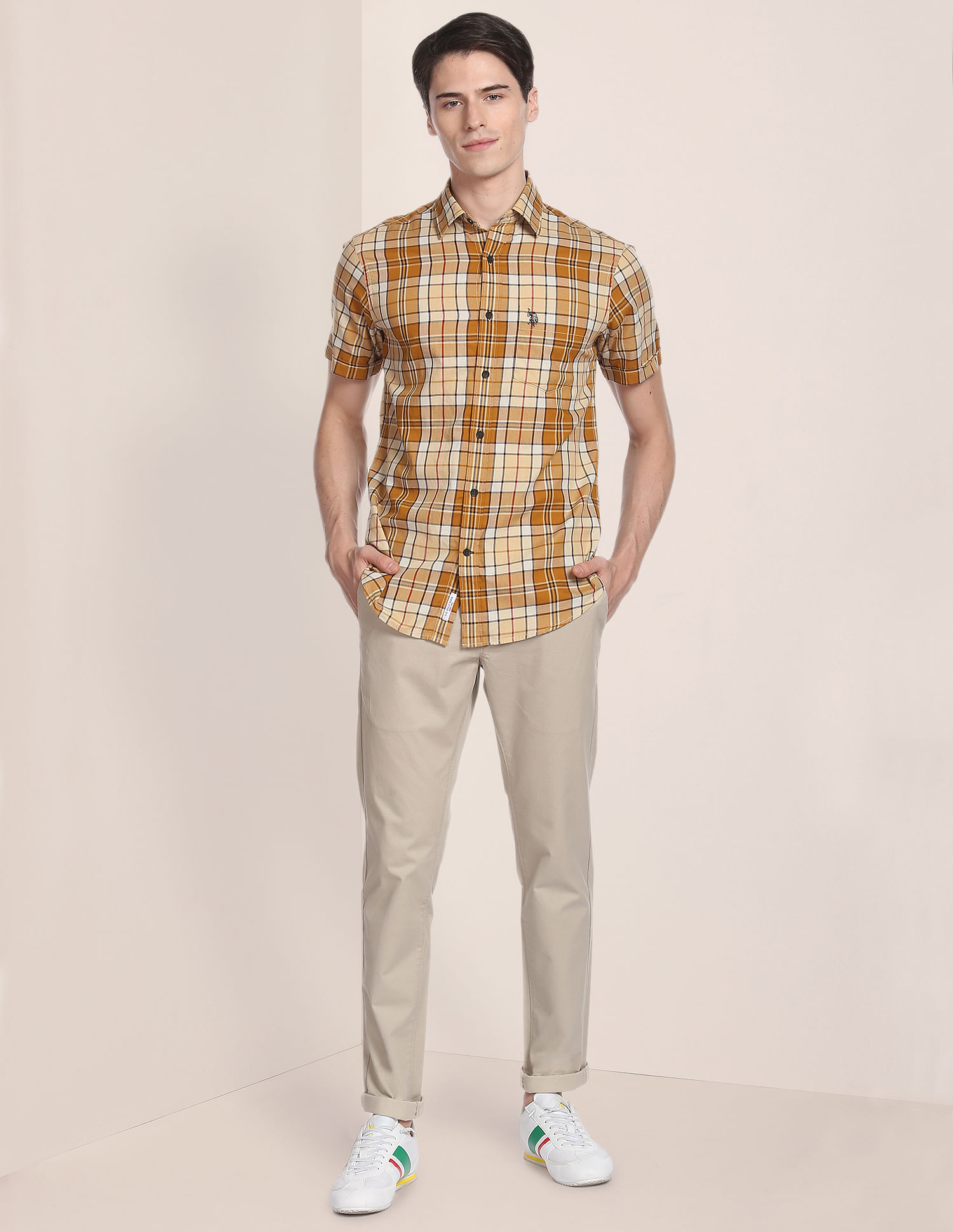 U.S. Polo Assn. Plaid Check Twill Casual Shirt