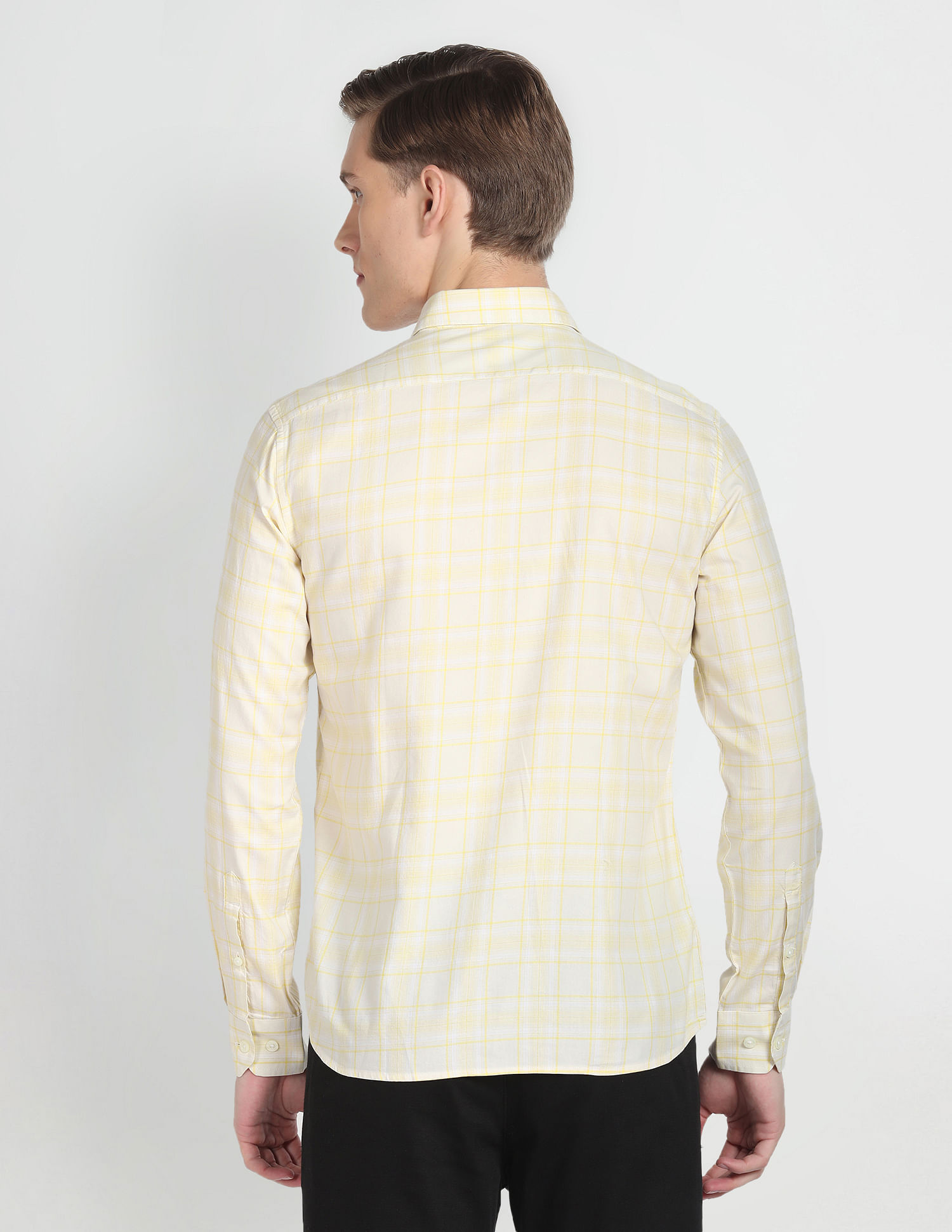 Arrow Sports Spread Collar Tartan Check Shirt