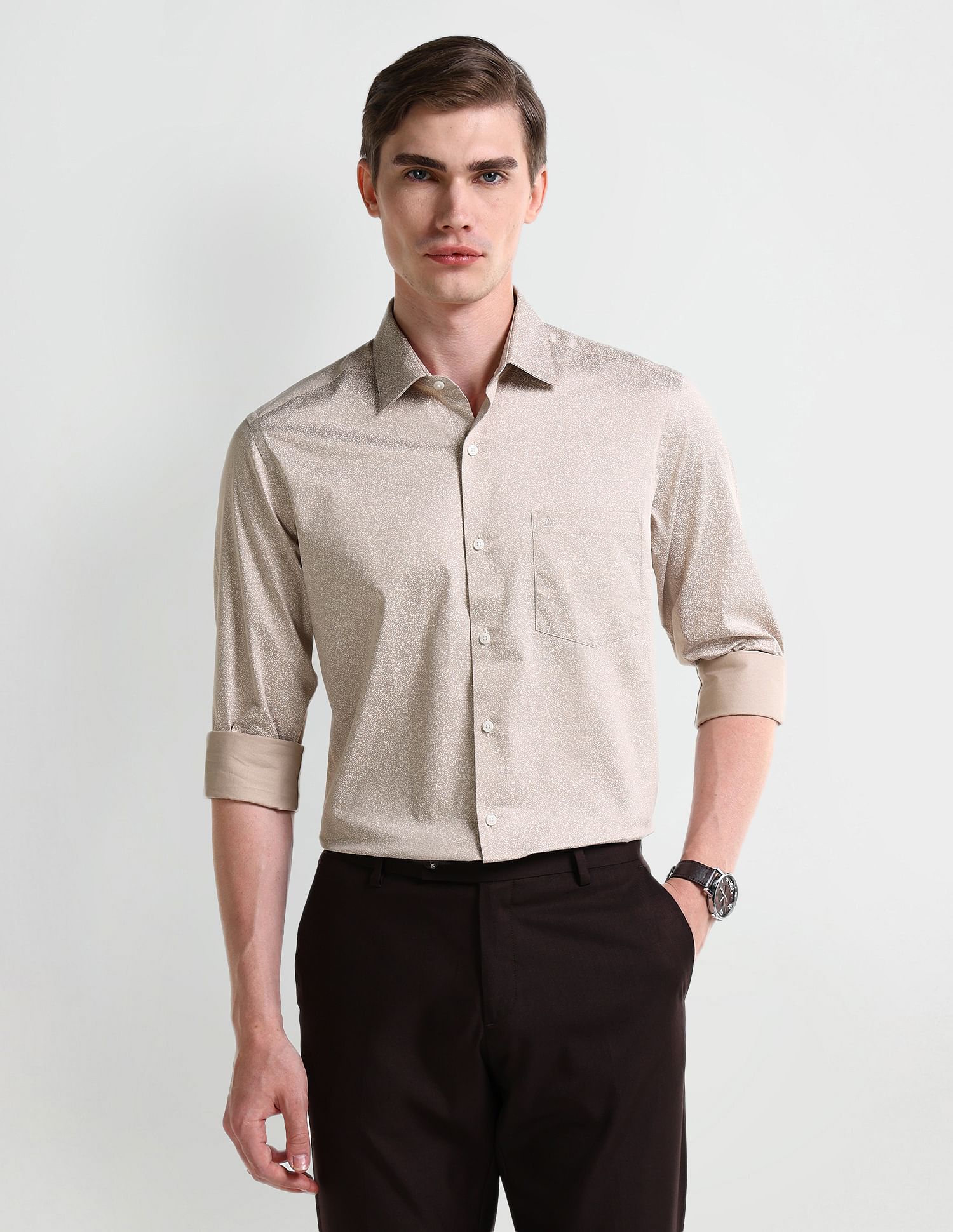 Arrow All-Over Print Cotton Shirt
