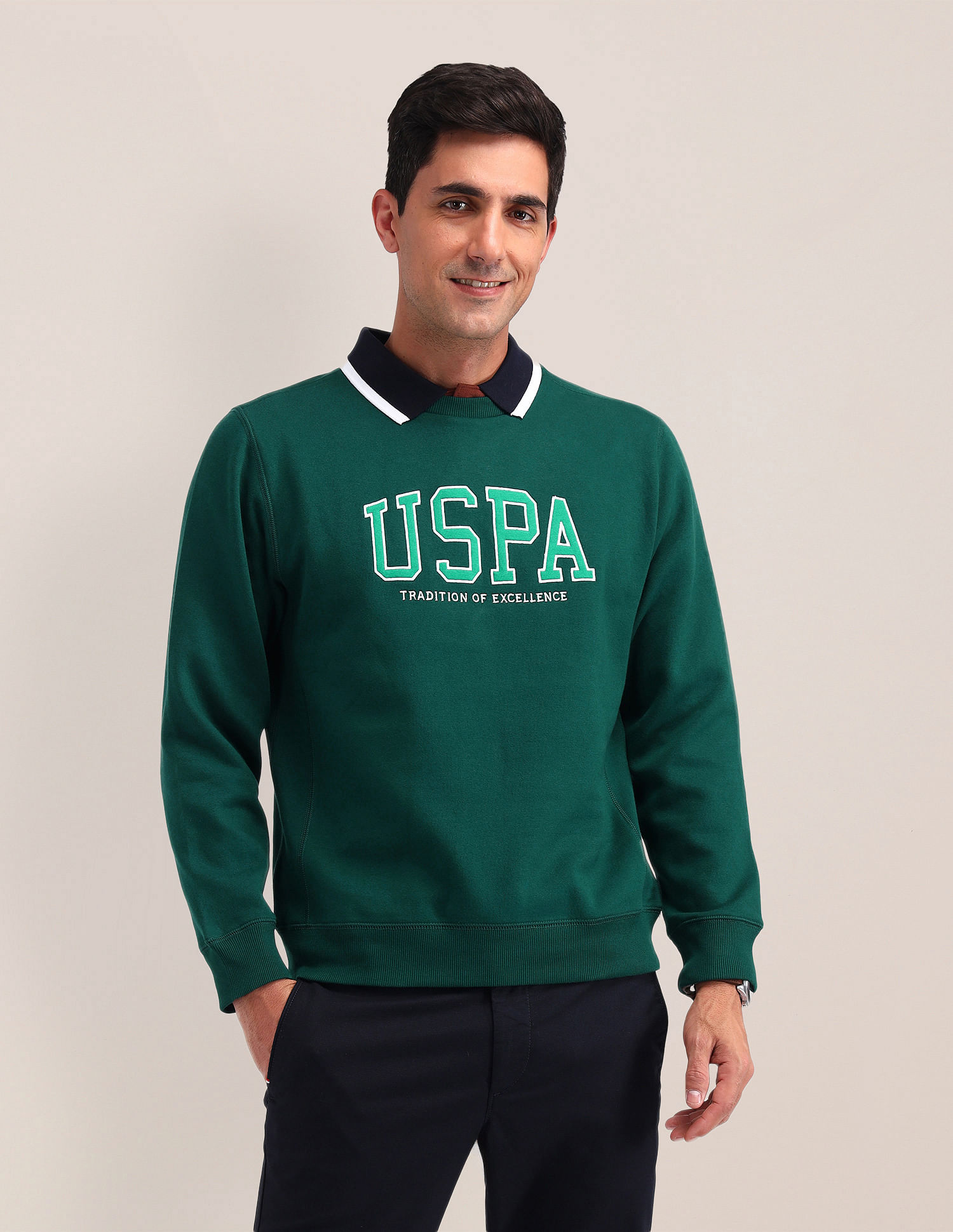 U.S. Polo Assn. Brand Printed Regular Fit Sweatshirt