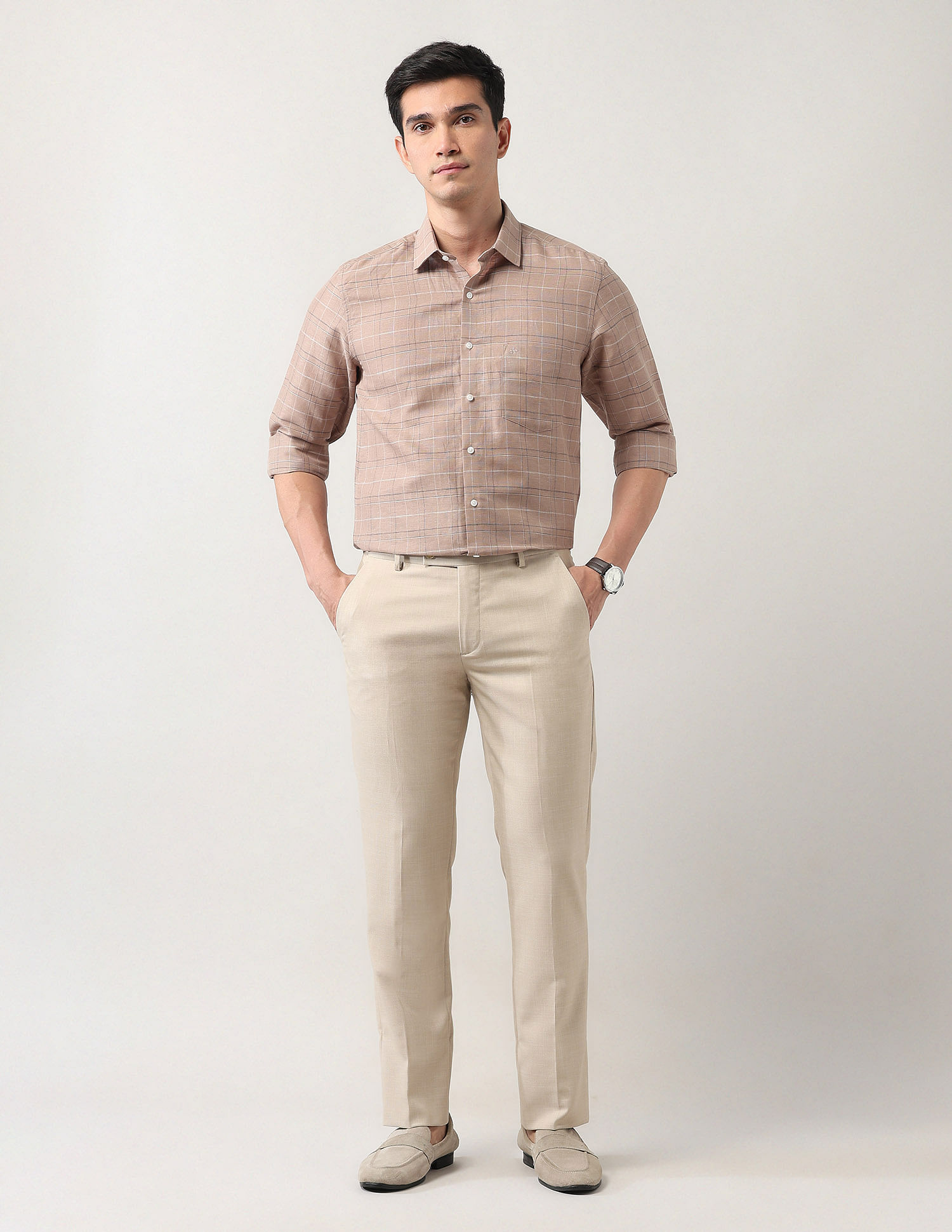 Arrow Grid Tattersall Checked Liberty Classic Fit Shirt