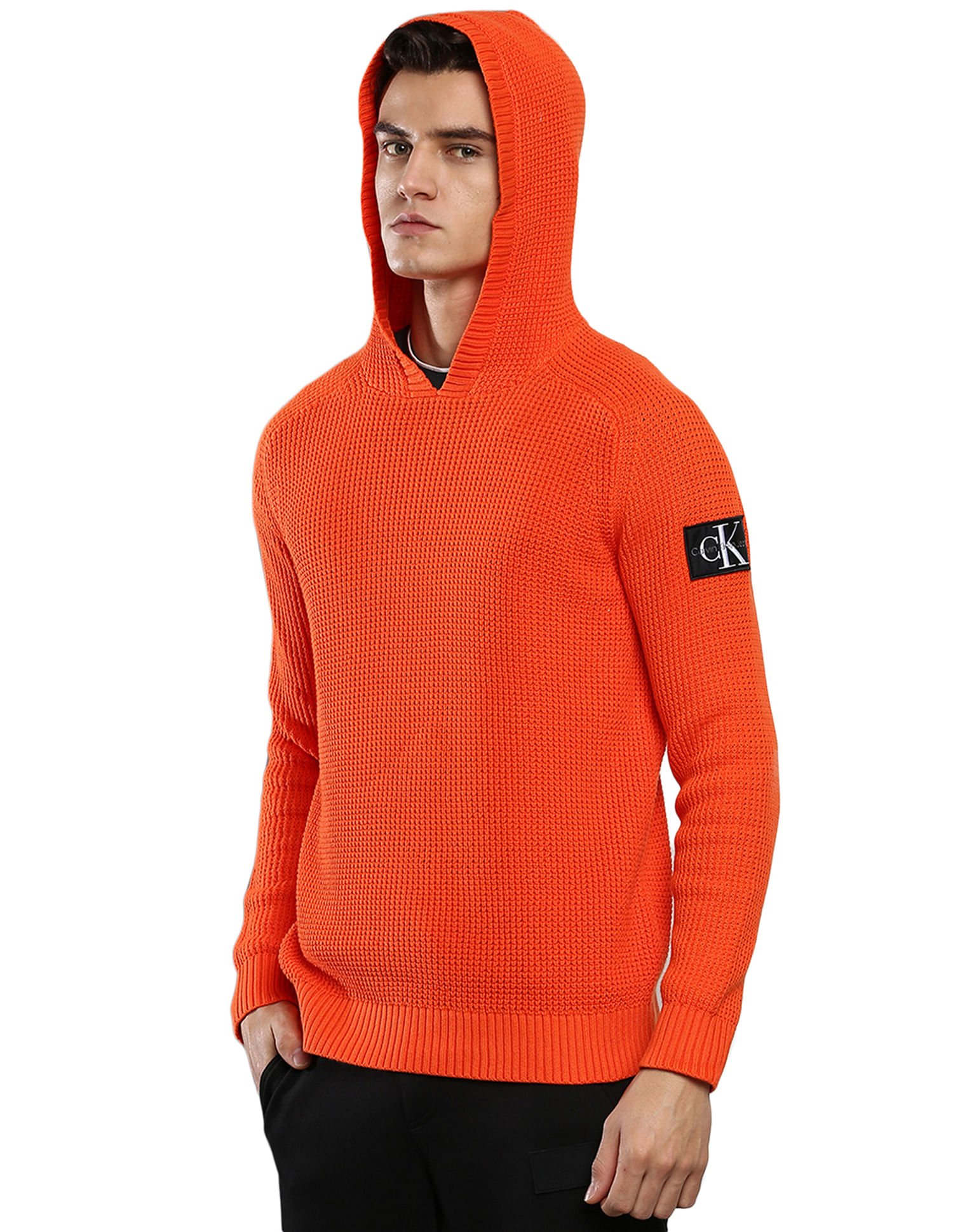 Calvin klein deals orange sweater