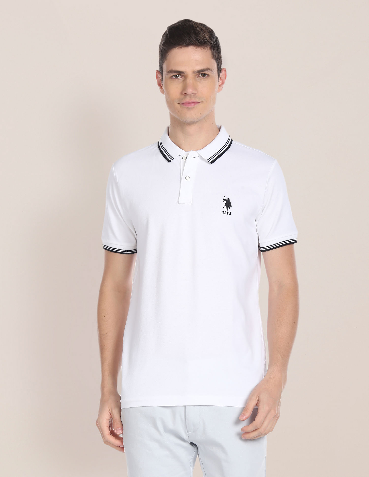 Tシャツ・カットソー DONDUP SS25 POLO SHIRT (UT230 M00918U 002 654) Buy U.S. Polo Assn. Denim Co. Metallic Print T-Shirt - NNNOW.com