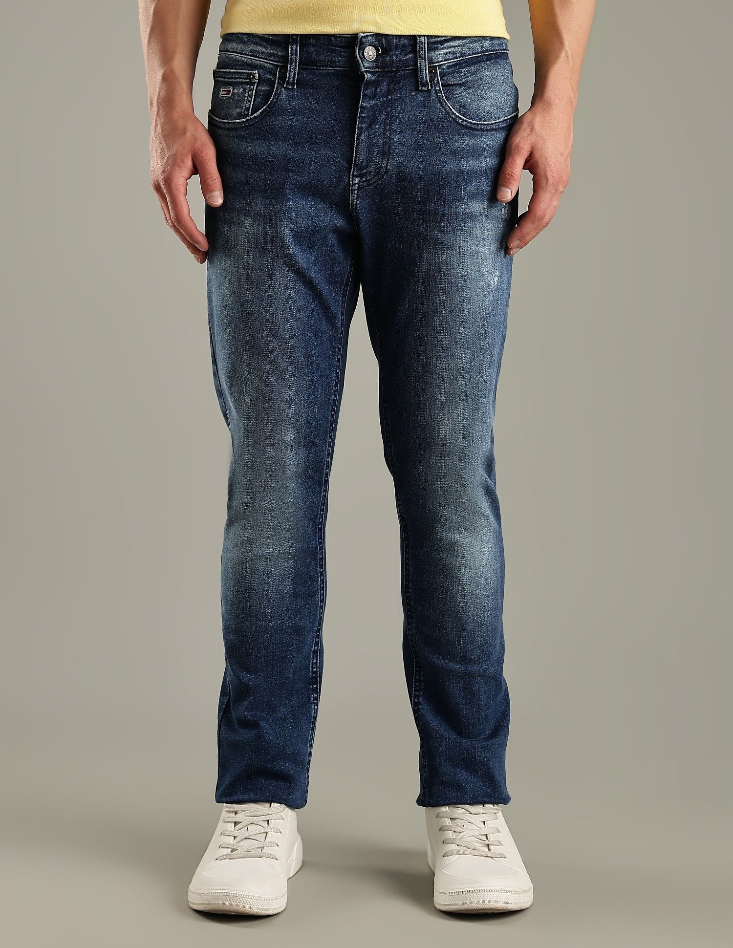 Tommy Hilfiger Mid-Wash Slim-Fit Low Rise Jeans