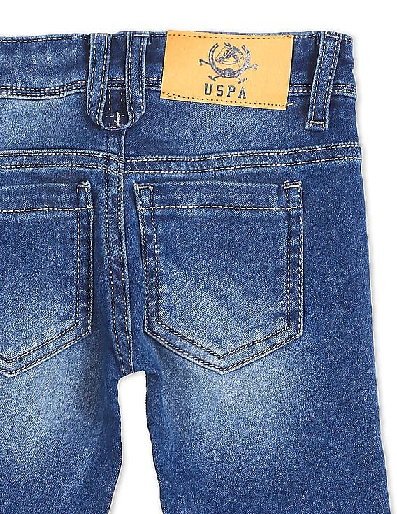 Buy U.S. Polo Assn. Kids Mid Rise Stone Wash Jeans - NNNOW.com