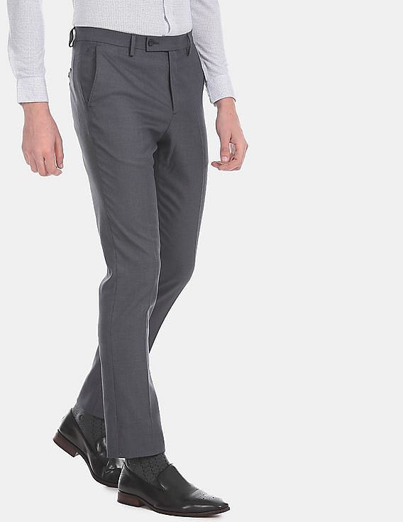 VAN HEUSEN Men Textured Slim Tapered Fit Formal Trousers  Lifestyle Stores   Sector 18  Noida
