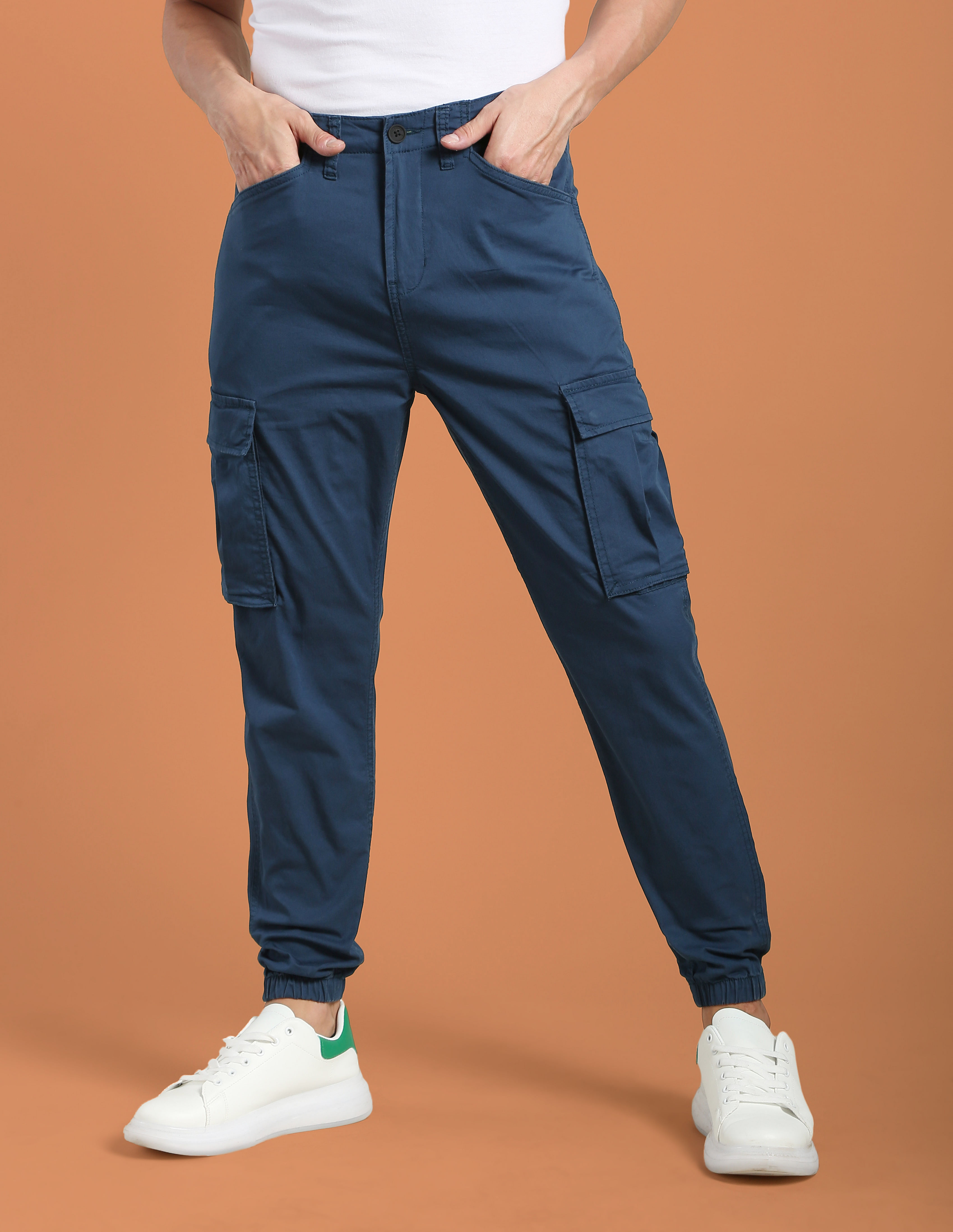 Buy Ed Hardy Navy Slim Cargo Trousers  Trousers for Men 609865  Myntra