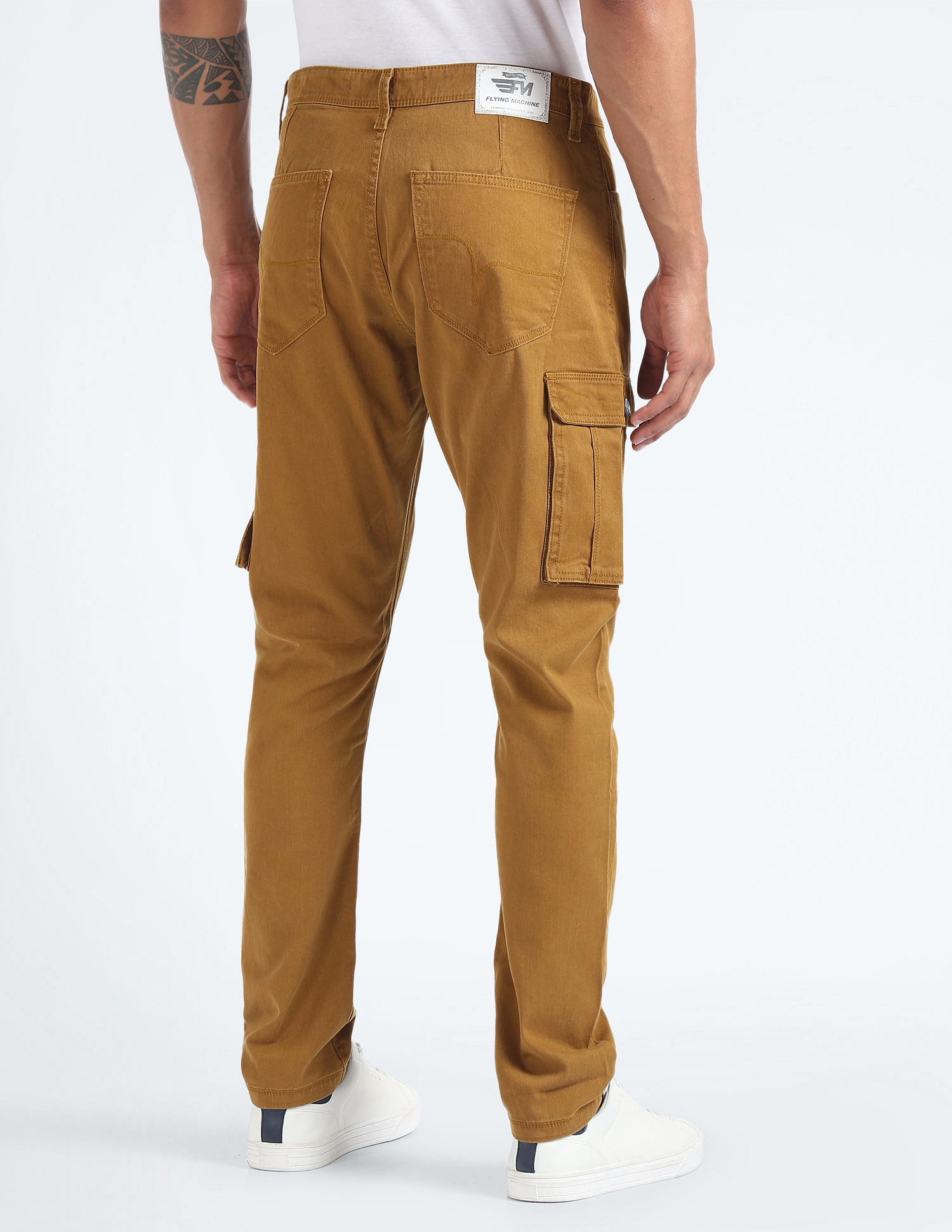 Flying Machine Mid Rise Cargo Jeans