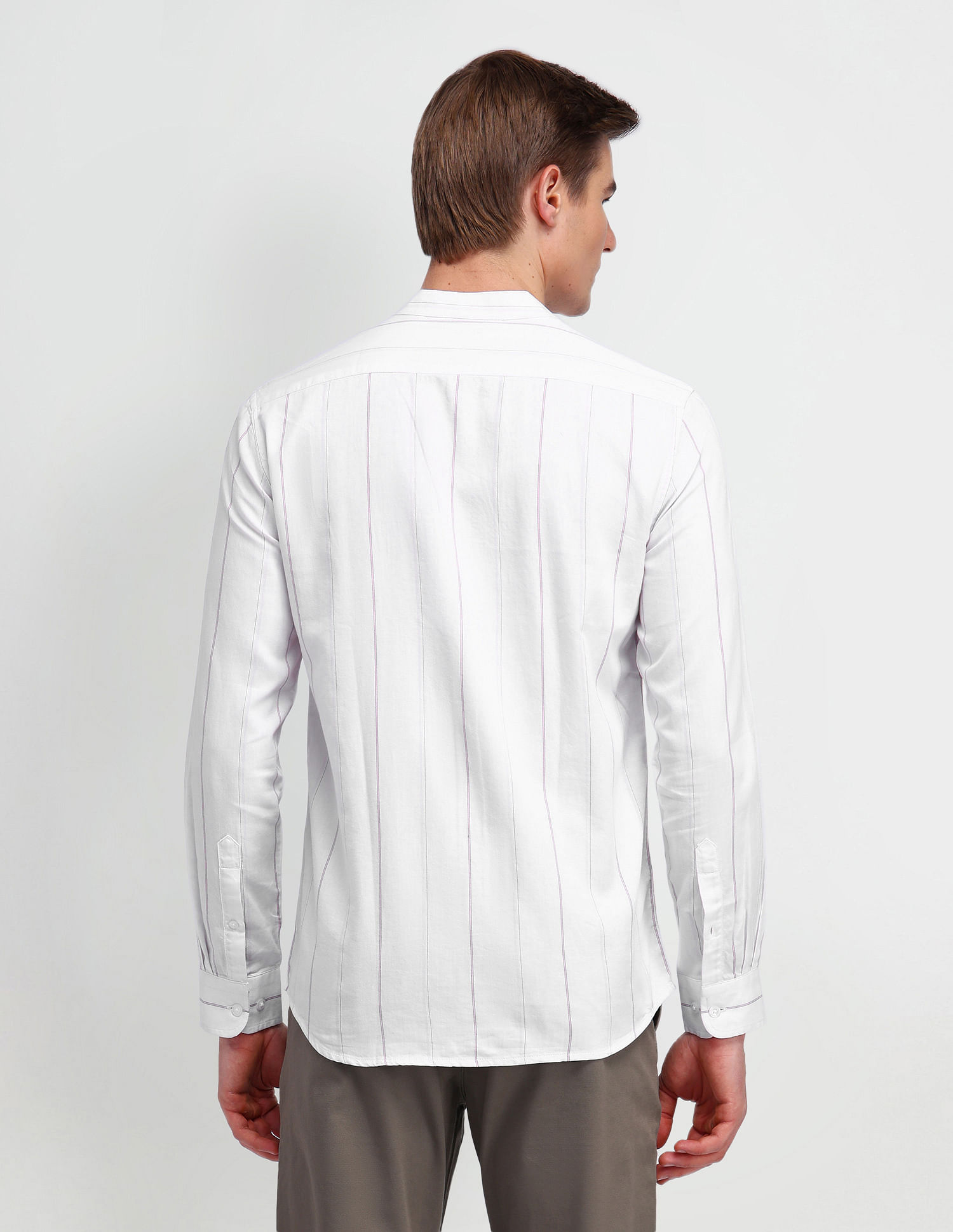 Arrow Sport Vertical Striped Slim Fit Shirt