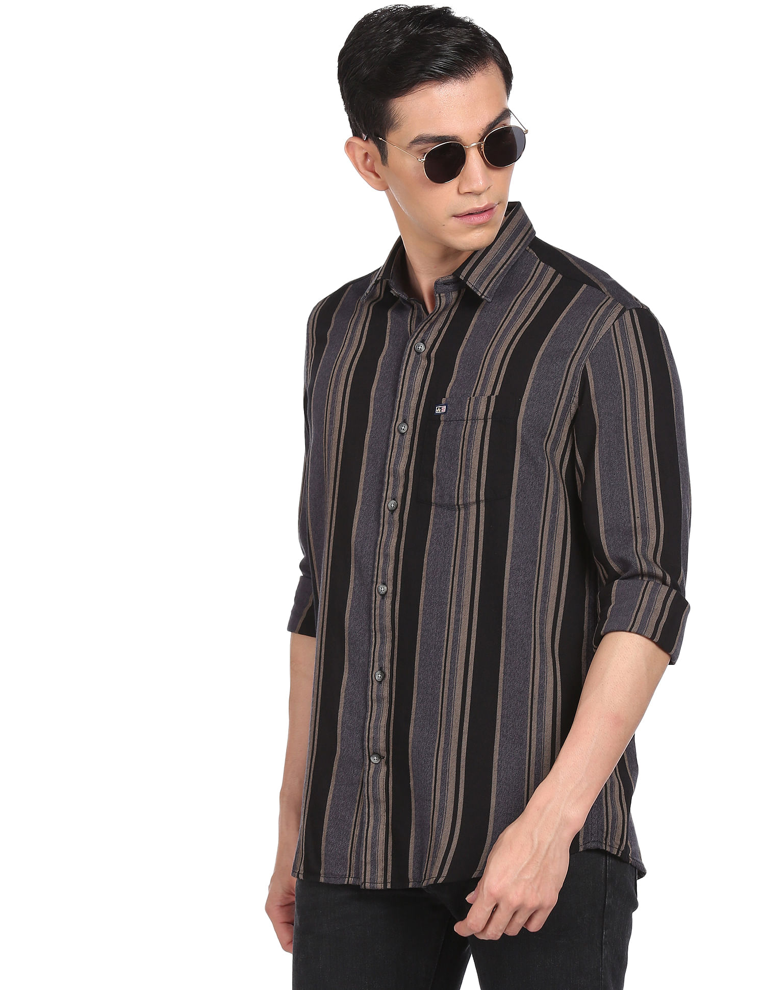 Buy Arrow Sports Manhattan Slim Fit Striped Shirt - NNNOW.com