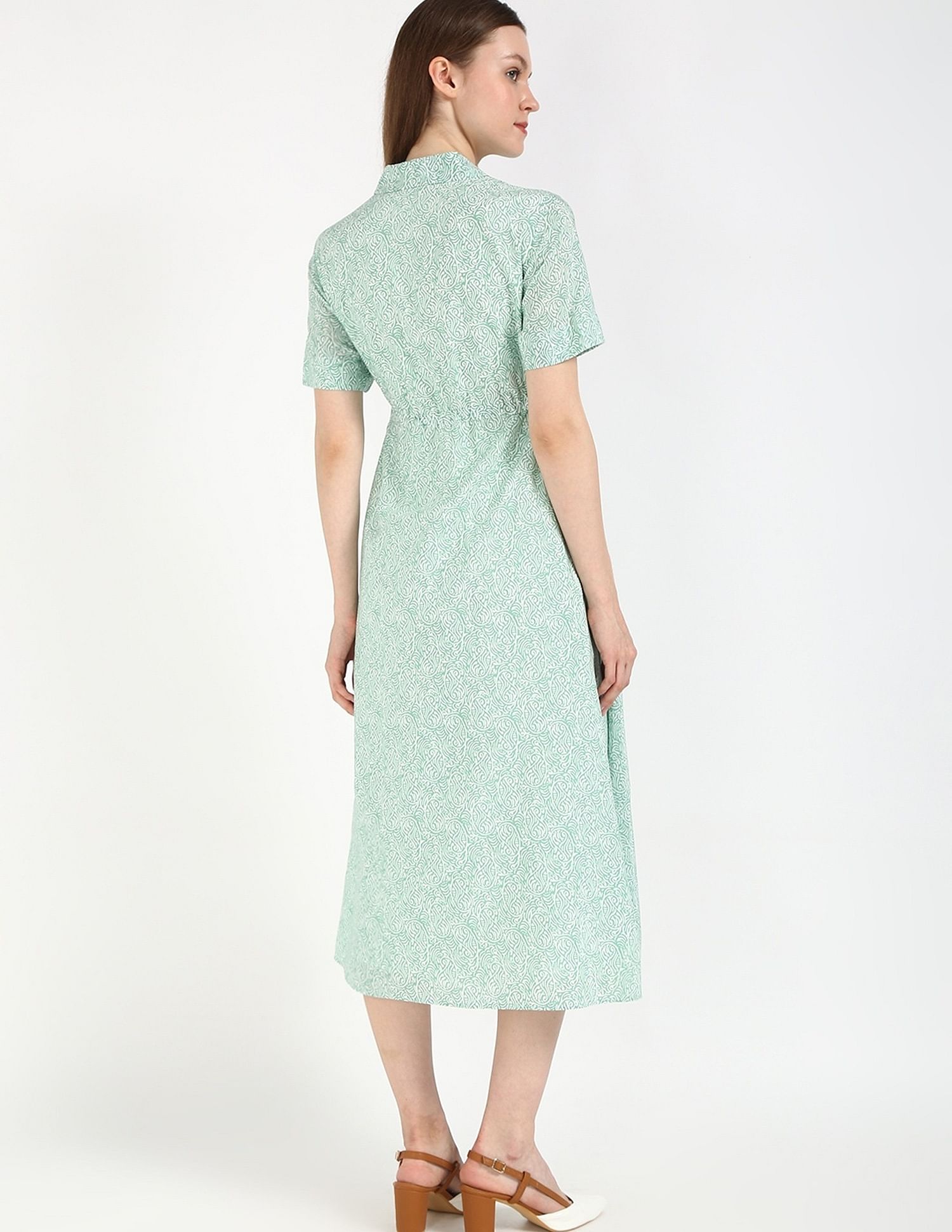 Tommy Hilfiger Cotton Spread Collar A-Line Dress