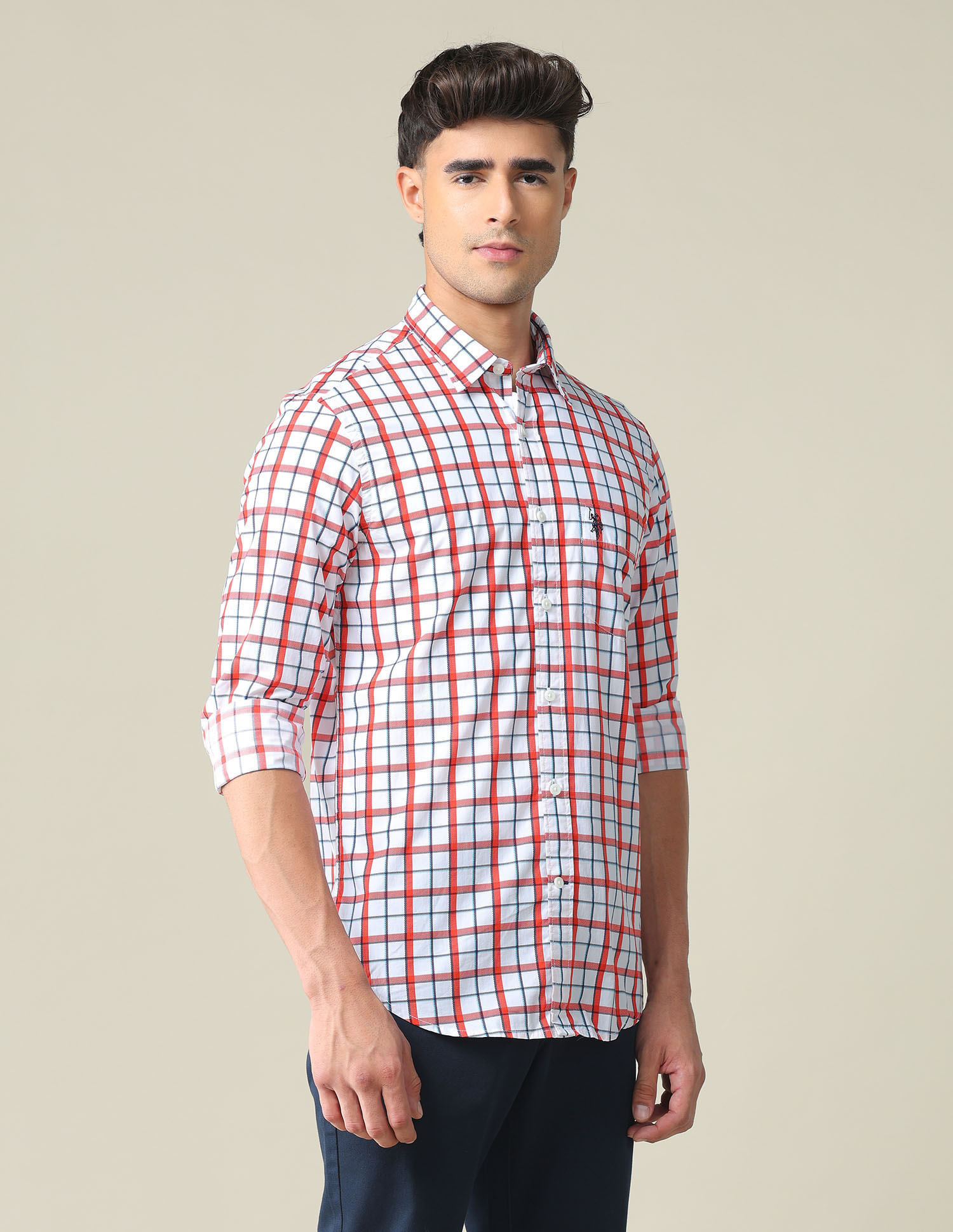 U.S. Polo Assn. Cotton Tartan Check Casual Shirt