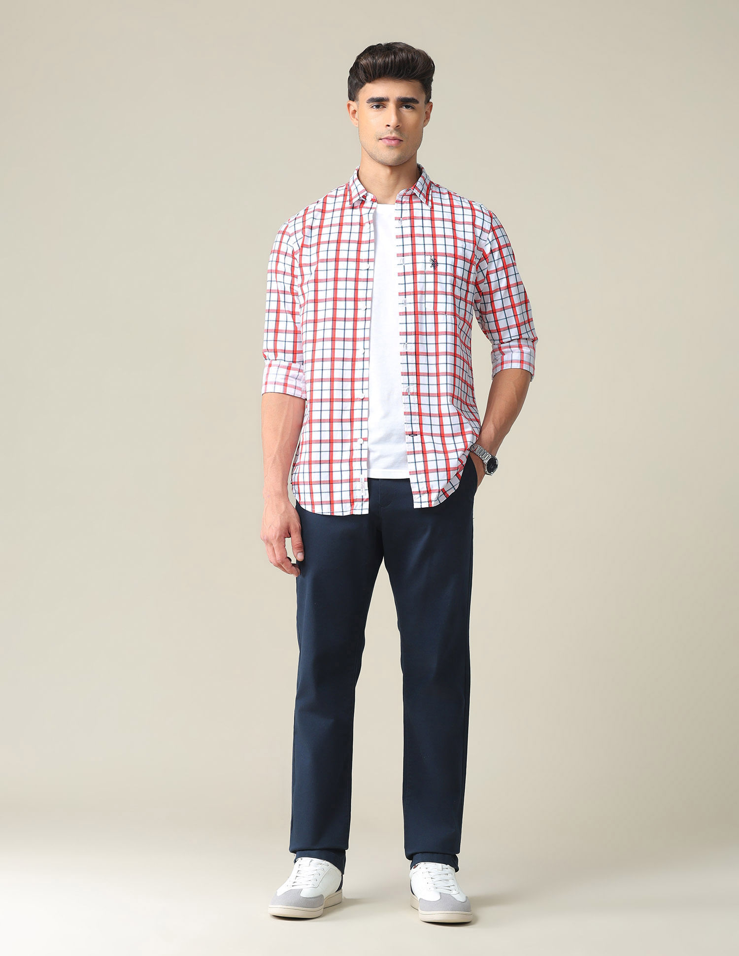 U.S. Polo Assn. Cotton Tartan Check Casual Shirt