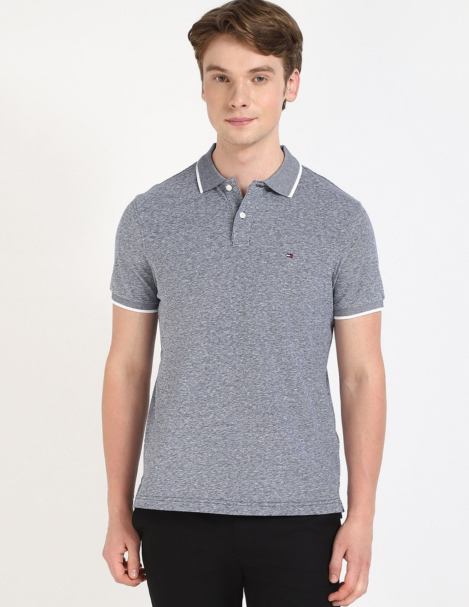 Tommy Hilfiger Printed Regular-Fit Cotton Polo Shirt