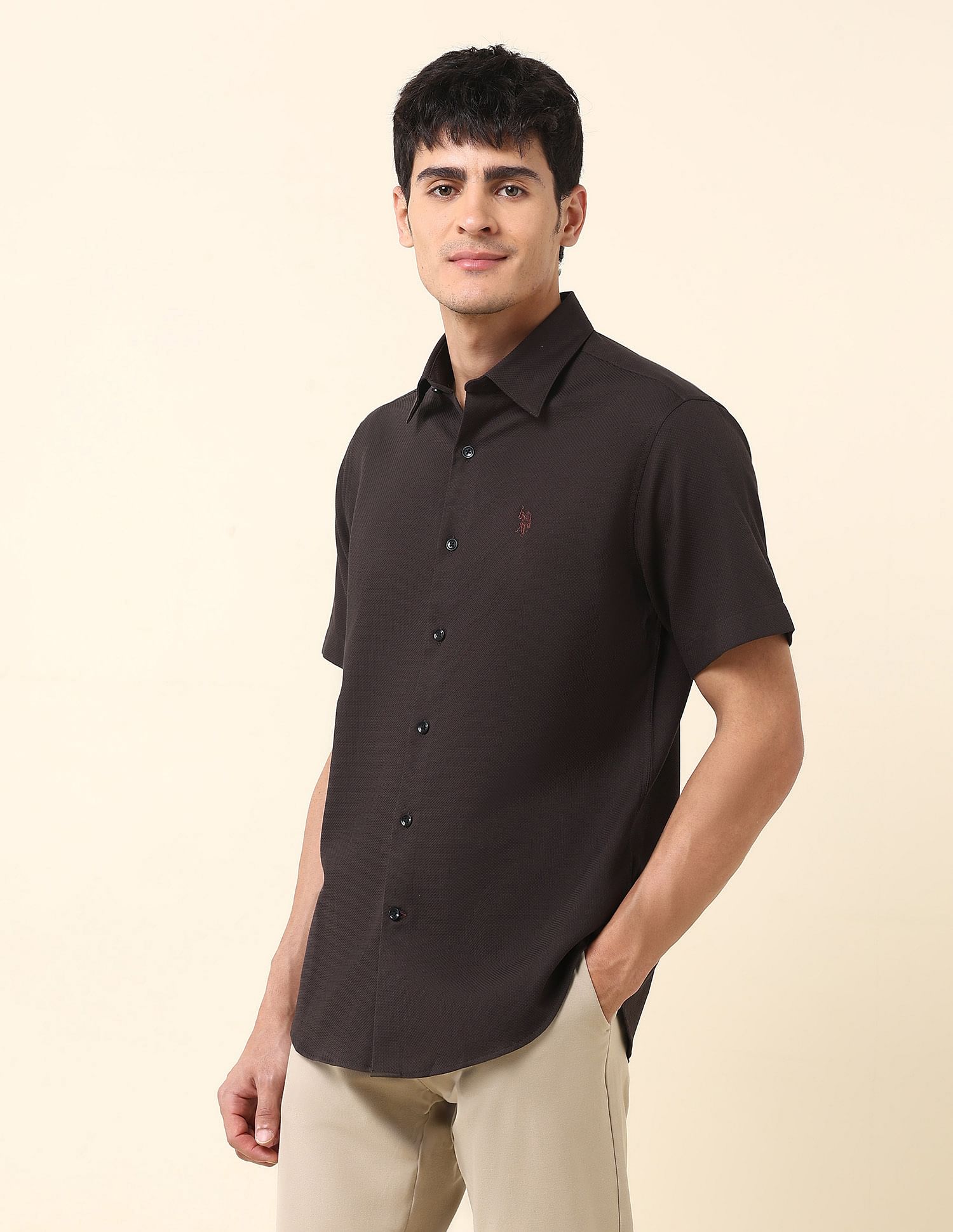 U.S. Polo Assn. Solid Tailored Fit Shirt