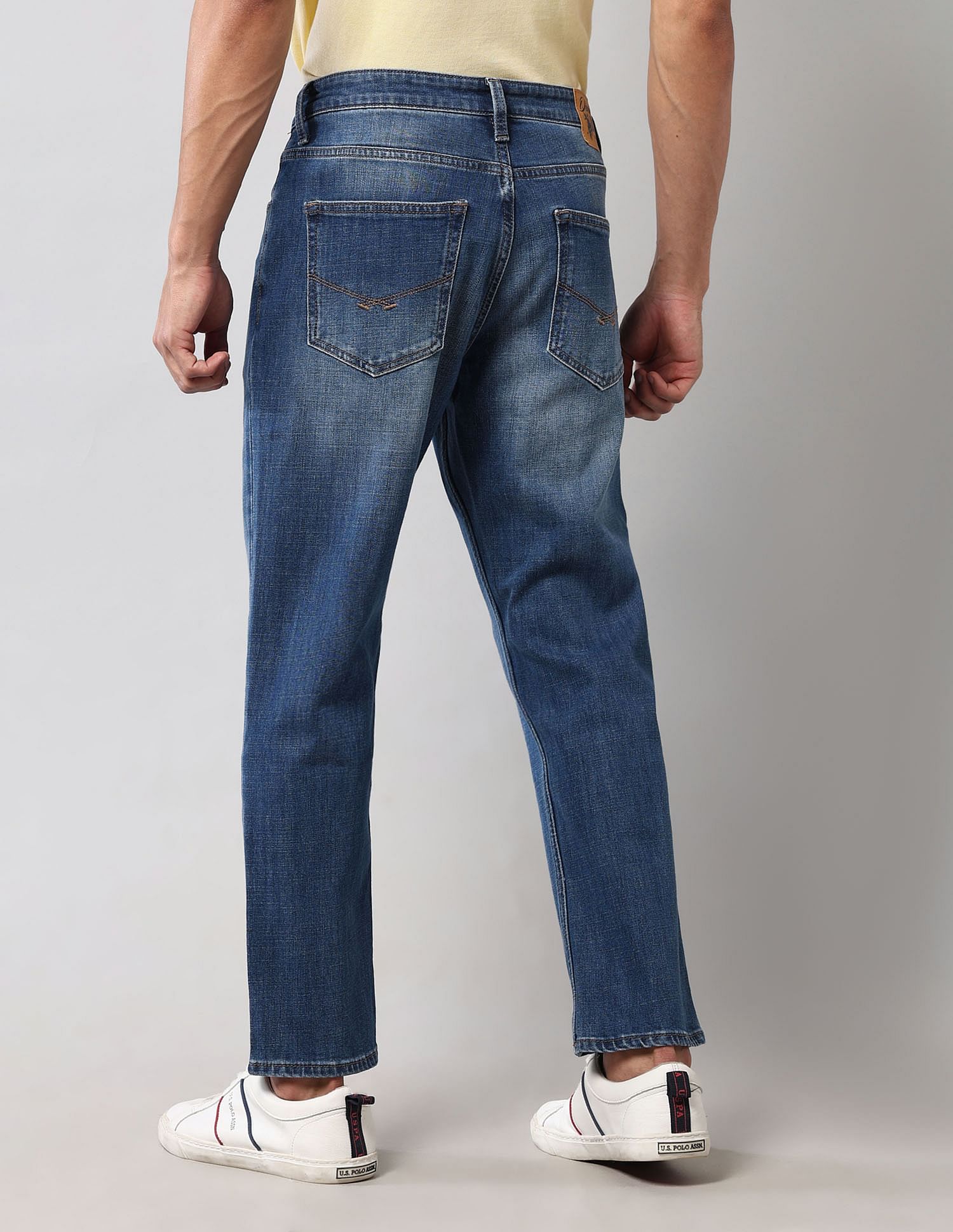 U.S. Polo Assn. Denim Co. Cole Comfort Cropped Fit Blue Vintage Jeans