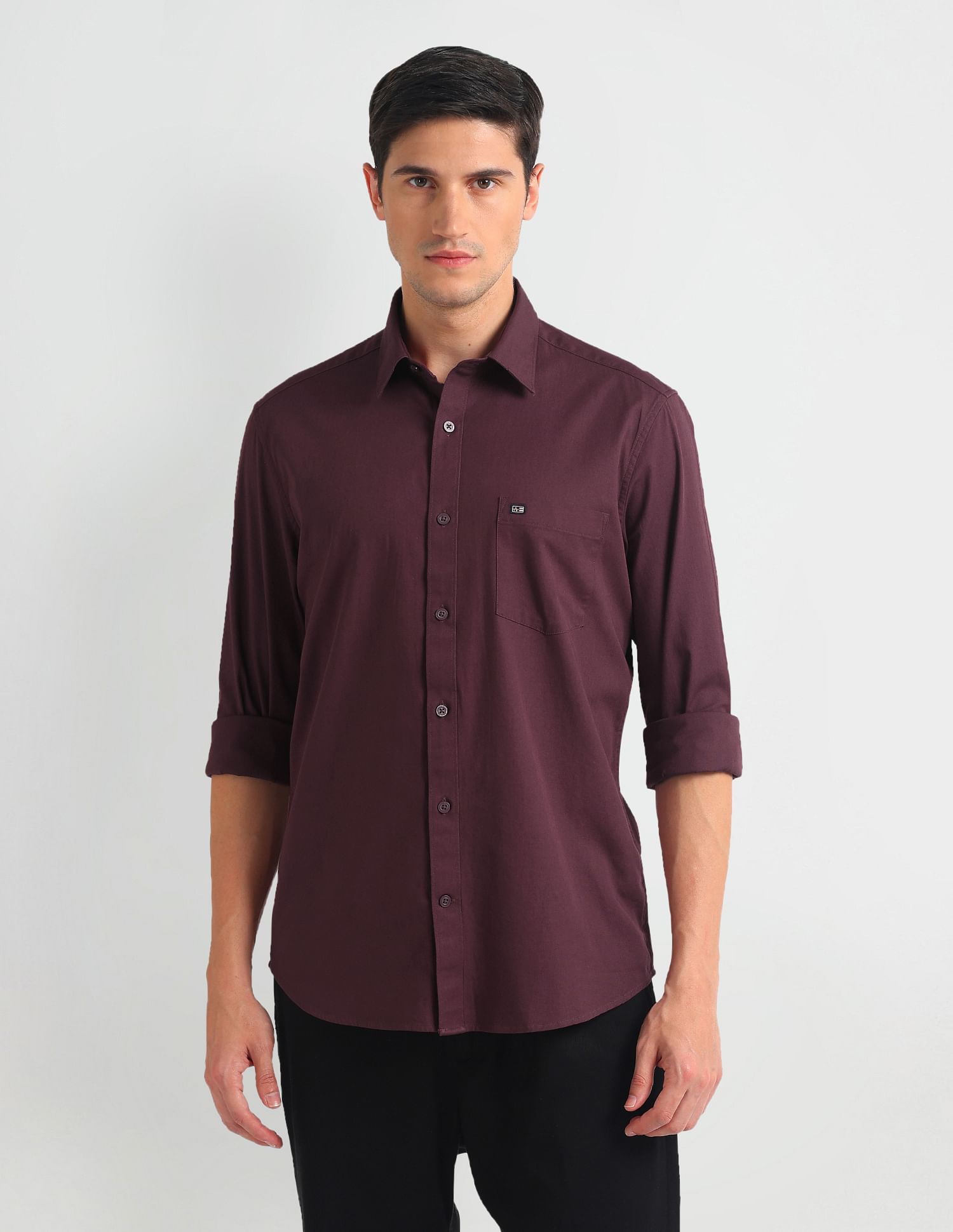 Arrow Sports Manhattan Slim Fit Solid Shirt