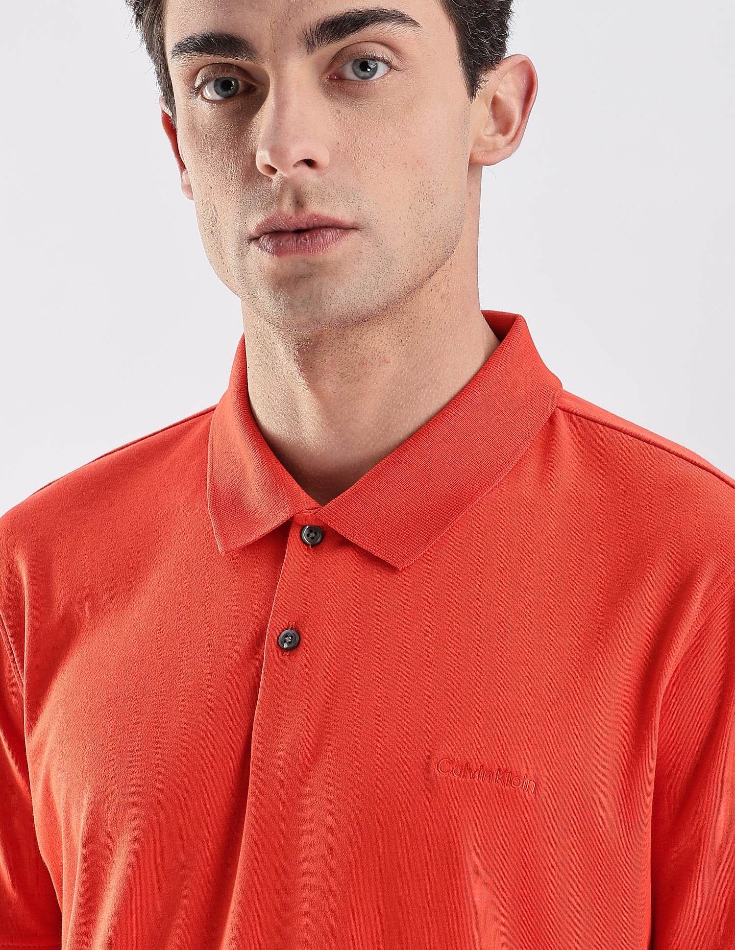 Calvin Klein Jeans Regular-Fit Solid Cotton Polo Shirt